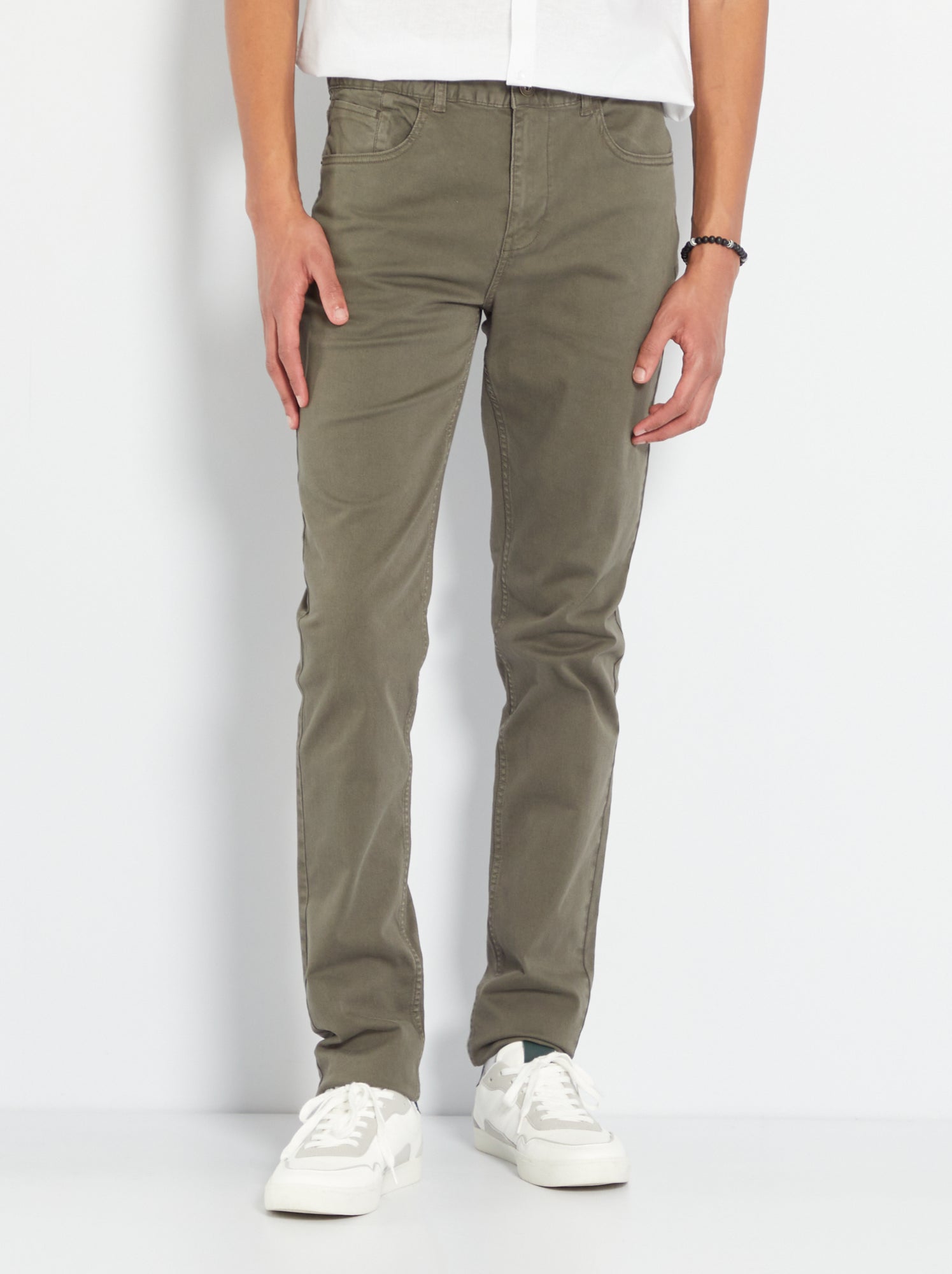 Pantalon slim L38 + de 2m - Kaki clair