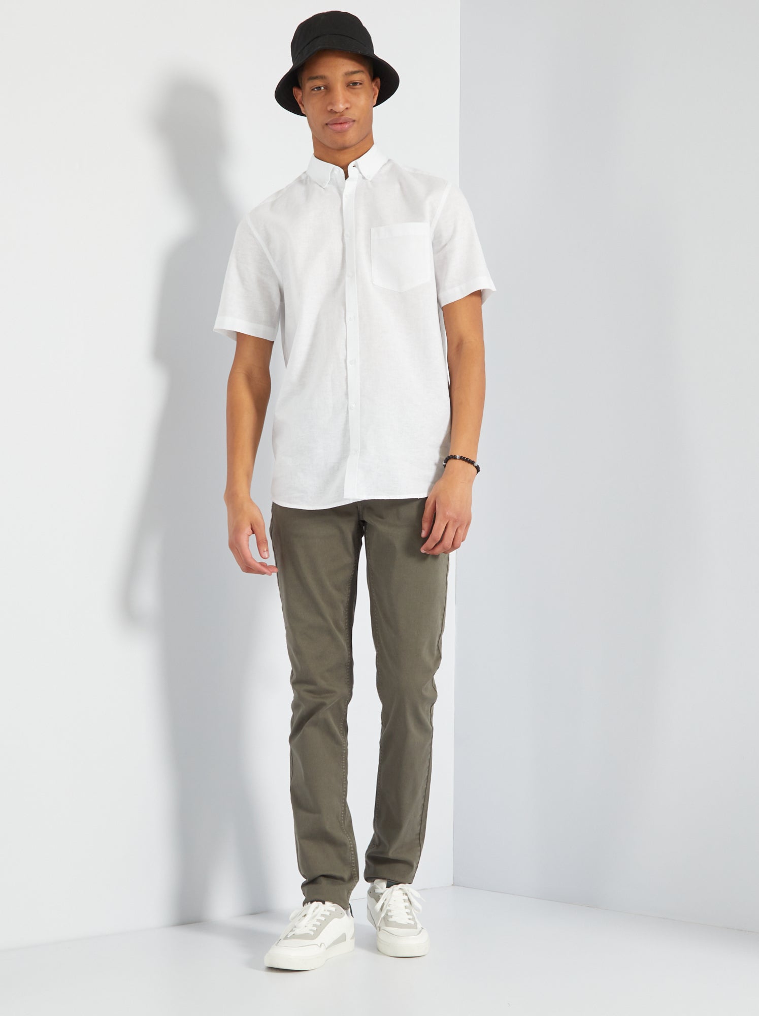 Pantalon slim L38 + de 2m - Kaki clair
