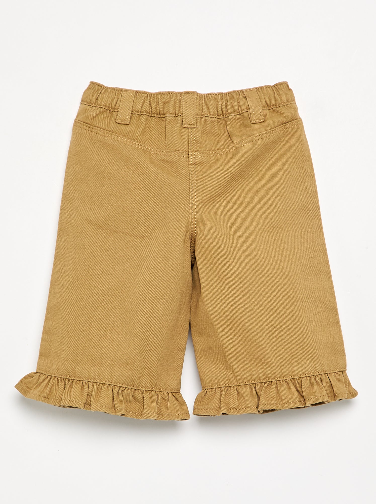 Pantalon uni base volantée - Vert