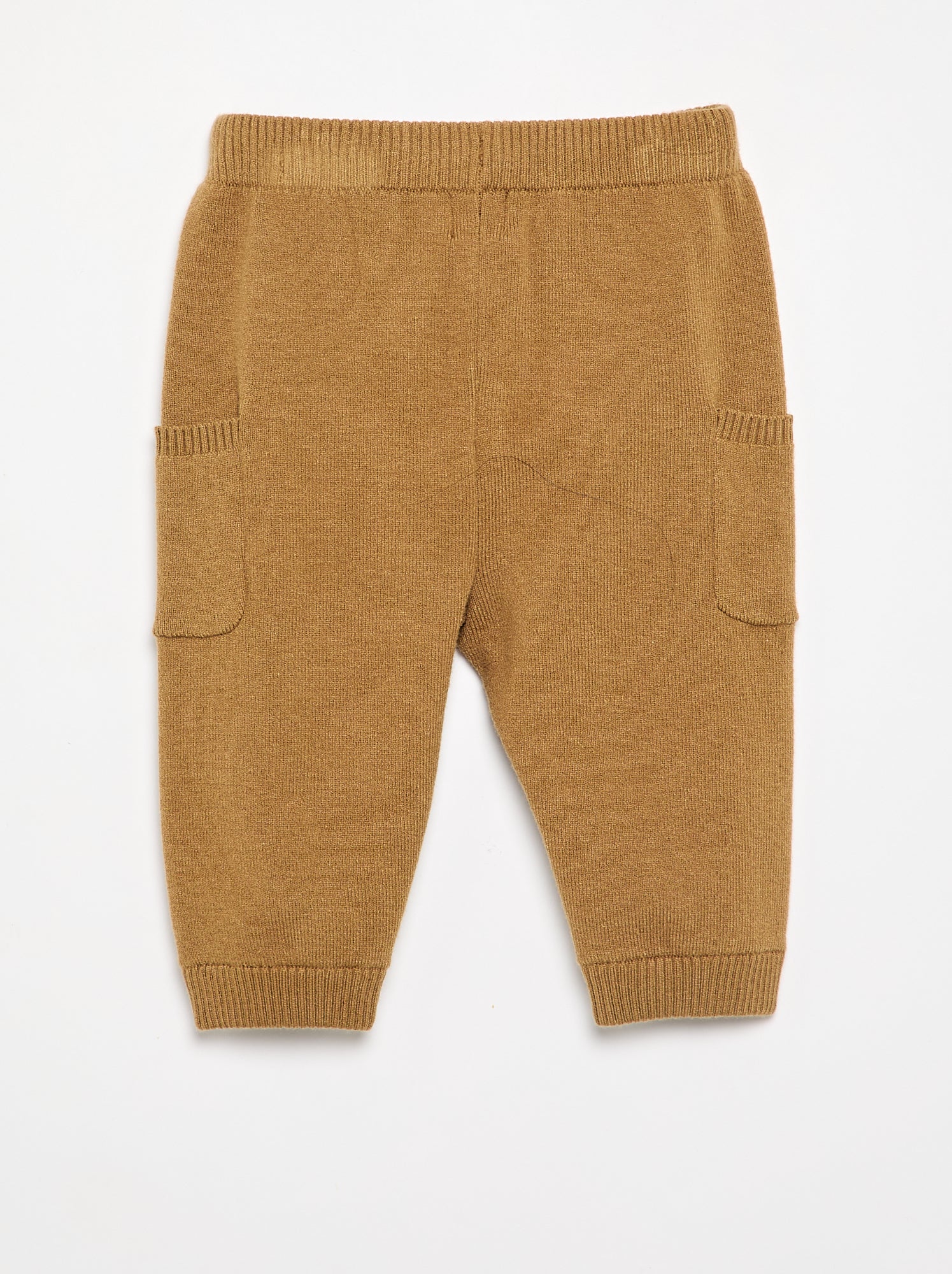 Pantalon uni en maille - Vert