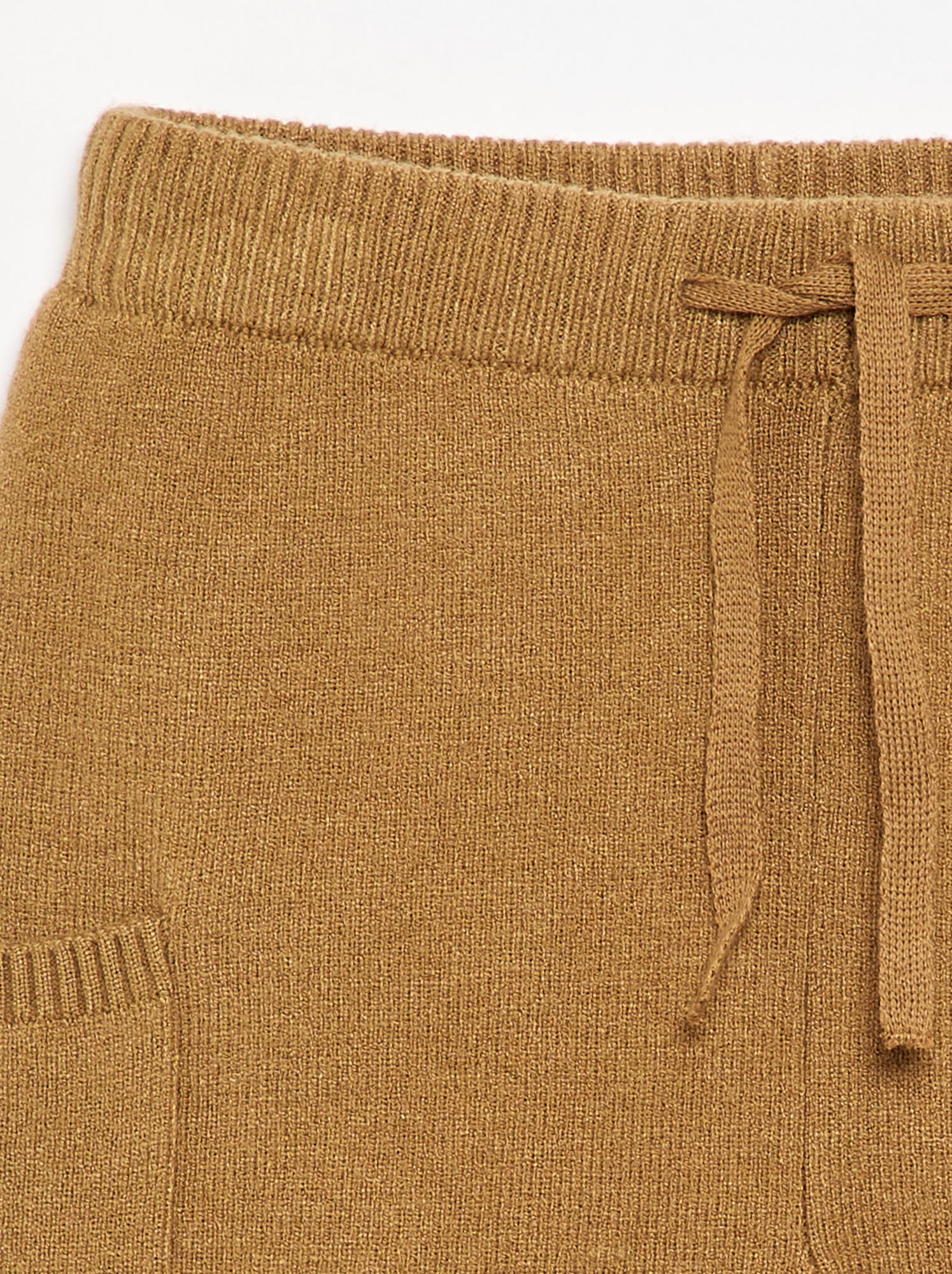 Pantalon uni en maille - Vert