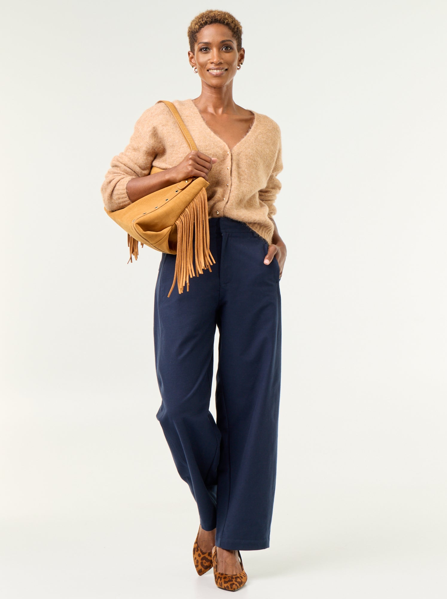 Pantalon uni forme large - Bleu