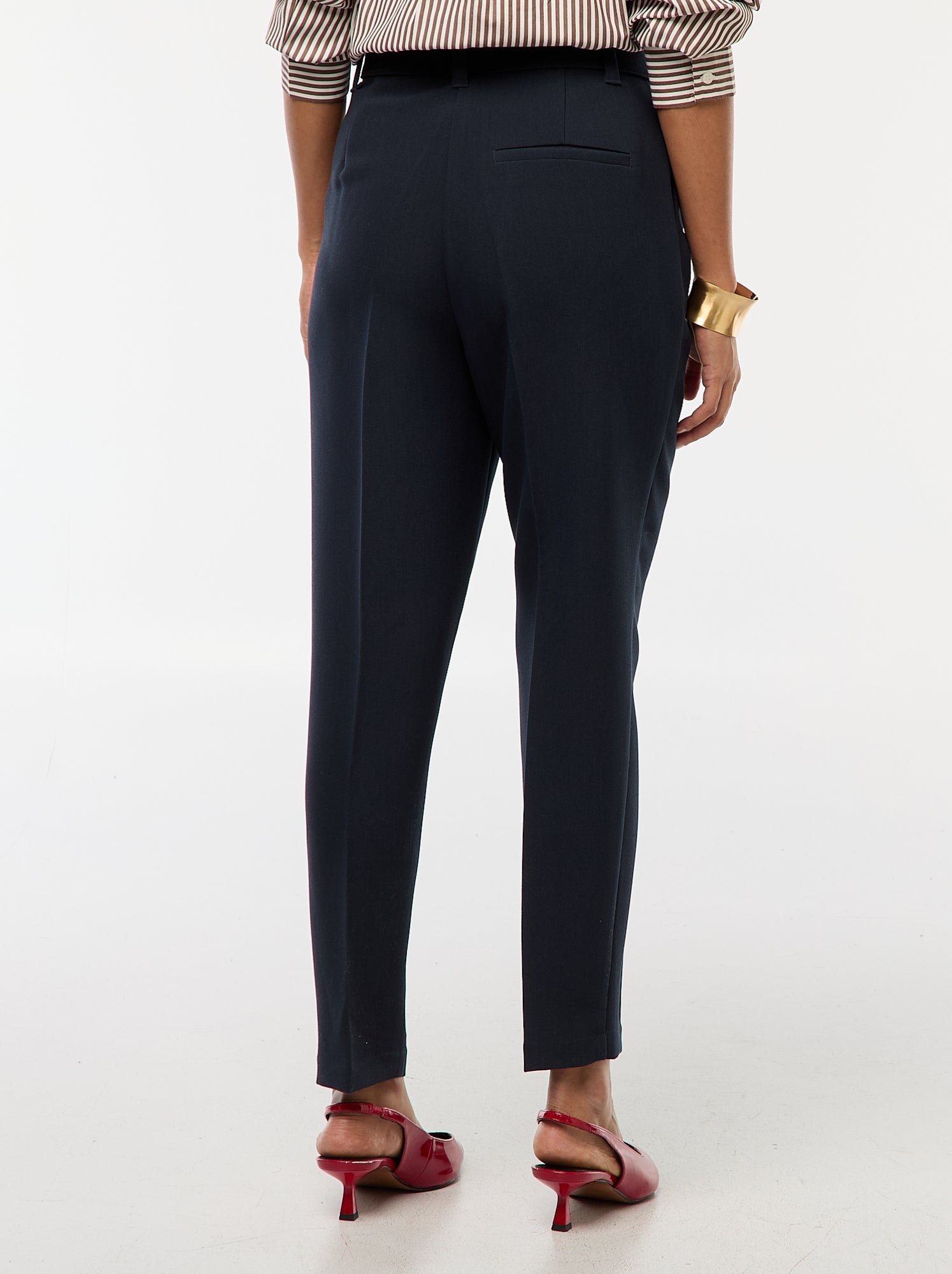 Pantalon uni pour femme à taille standard - Bleu