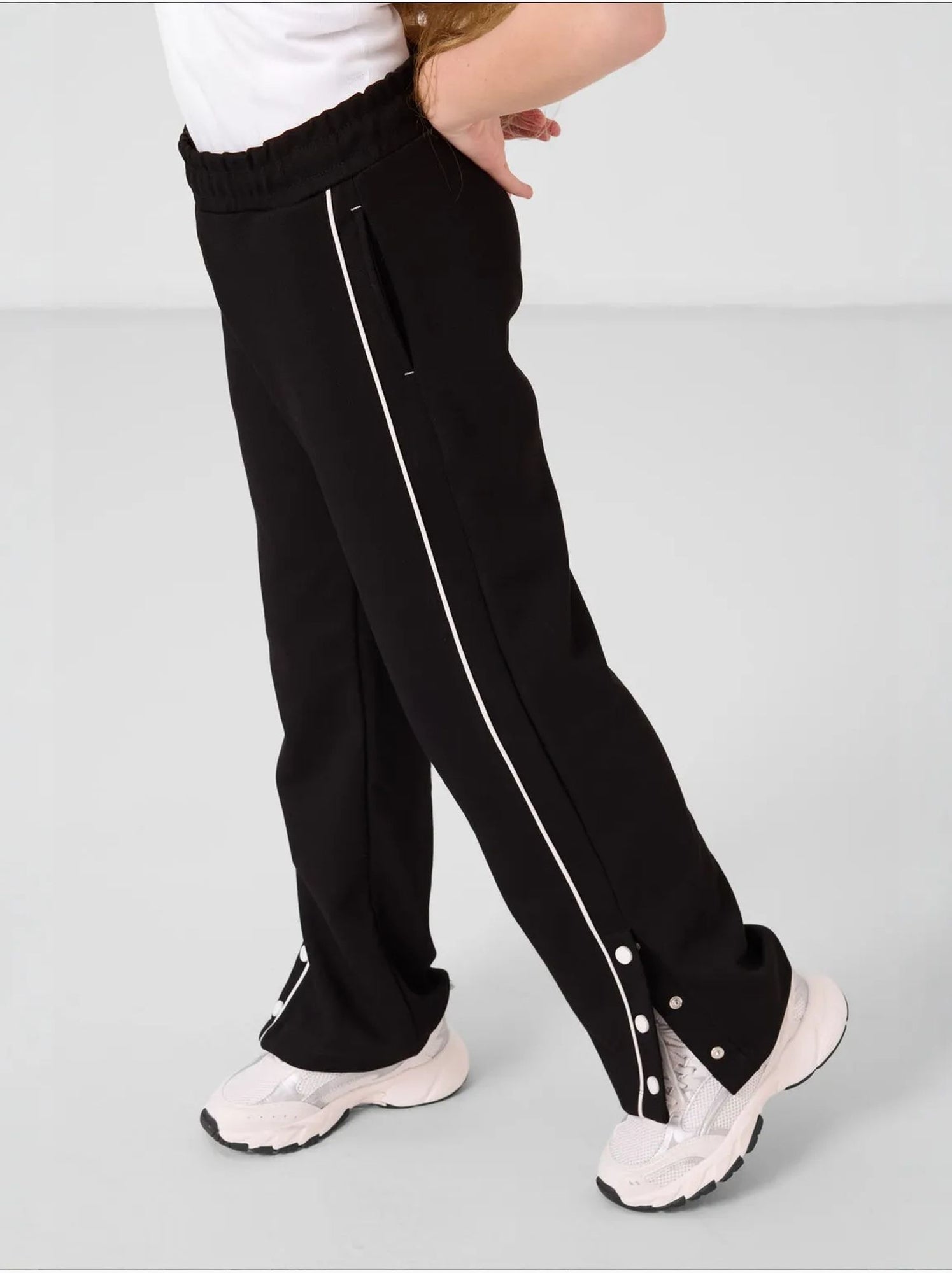 Pantalon unisexe jeunesse à jambe large tommy - Noir