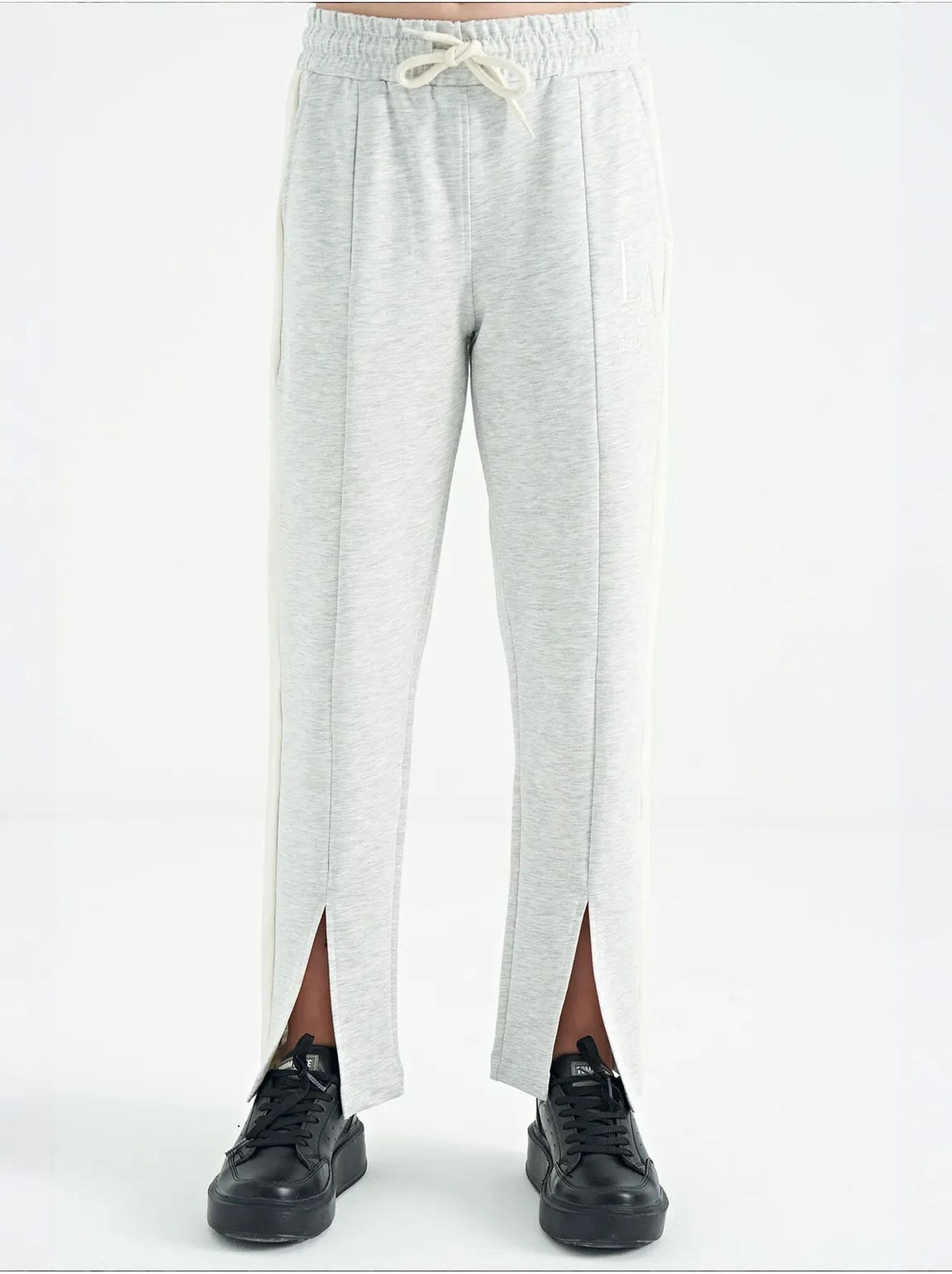 Pantalon unisexe junior en mélange de coton tommy - Gris clair