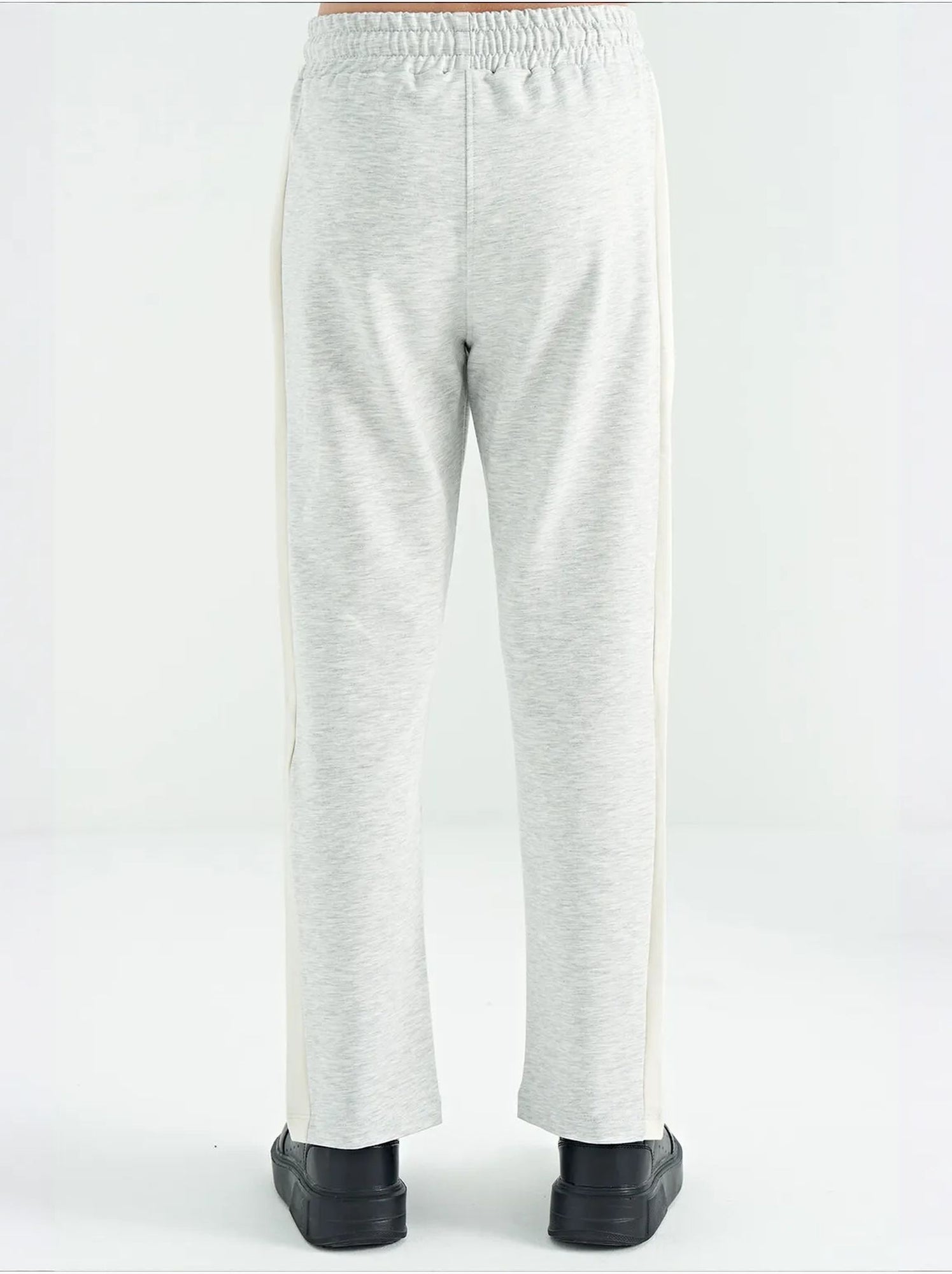 Pantalon unisexe junior en mélange de coton tommy - Gris clair