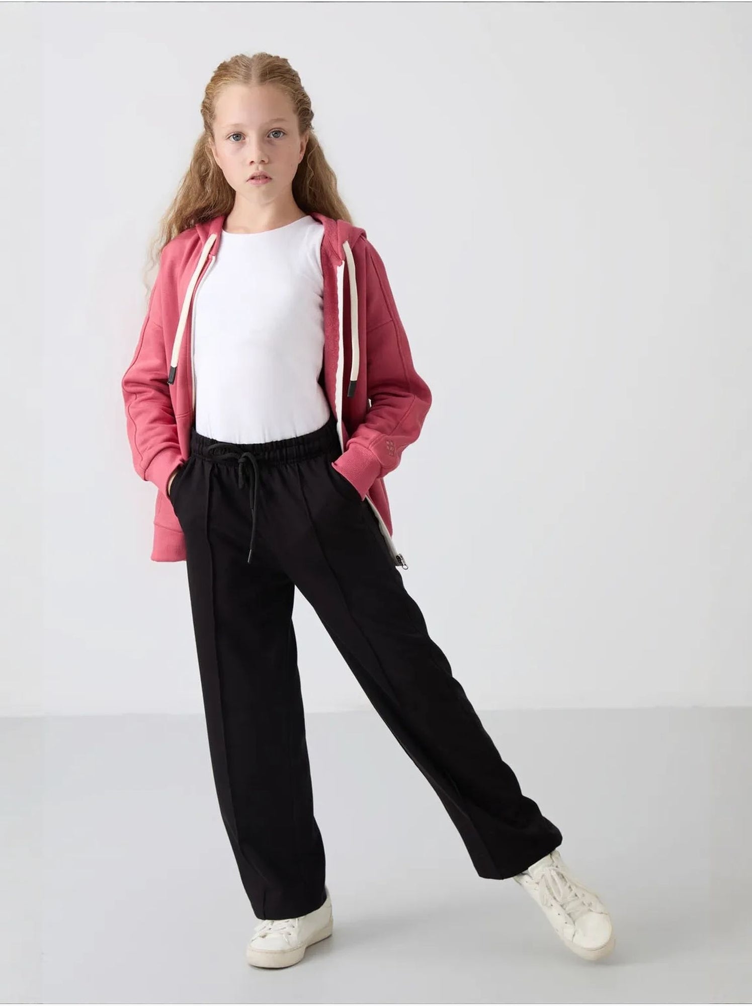 Pantalon unisexe junior en mélange de coton tommy - Noir