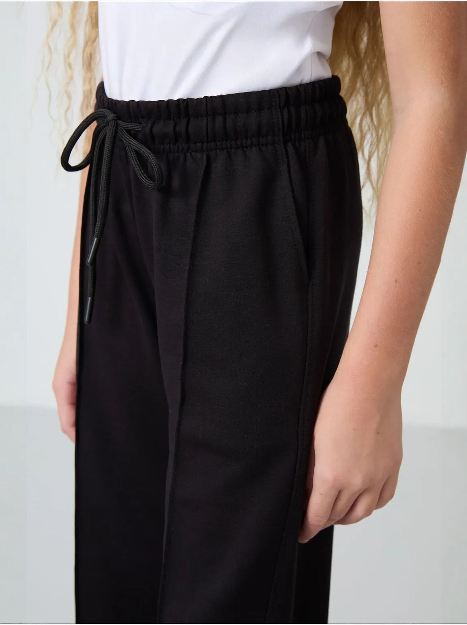 Pantalon unisexe junior en mélange de coton tommy - Noir
