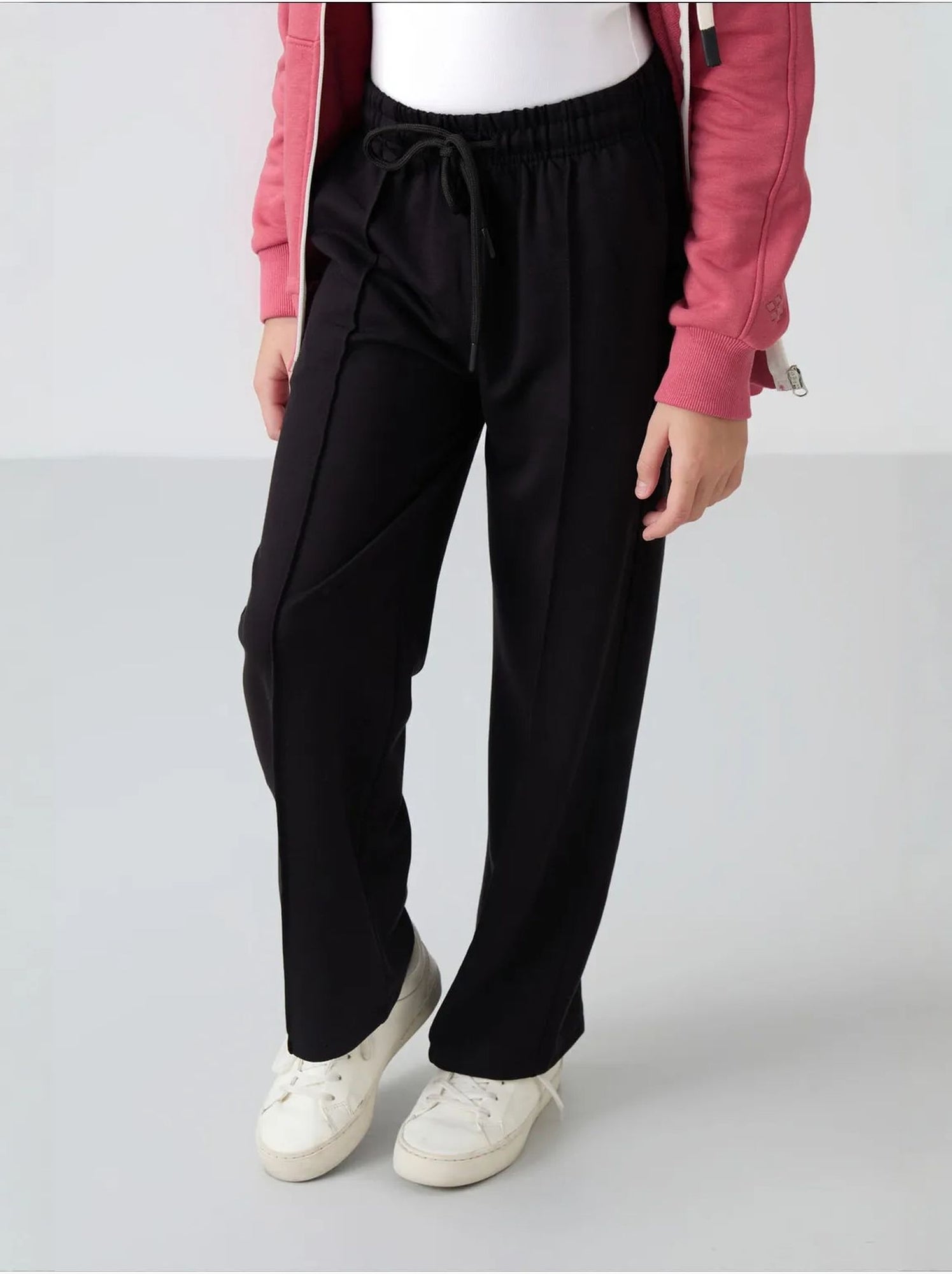 Pantalon unisexe junior en mélange de coton tommy - Noir