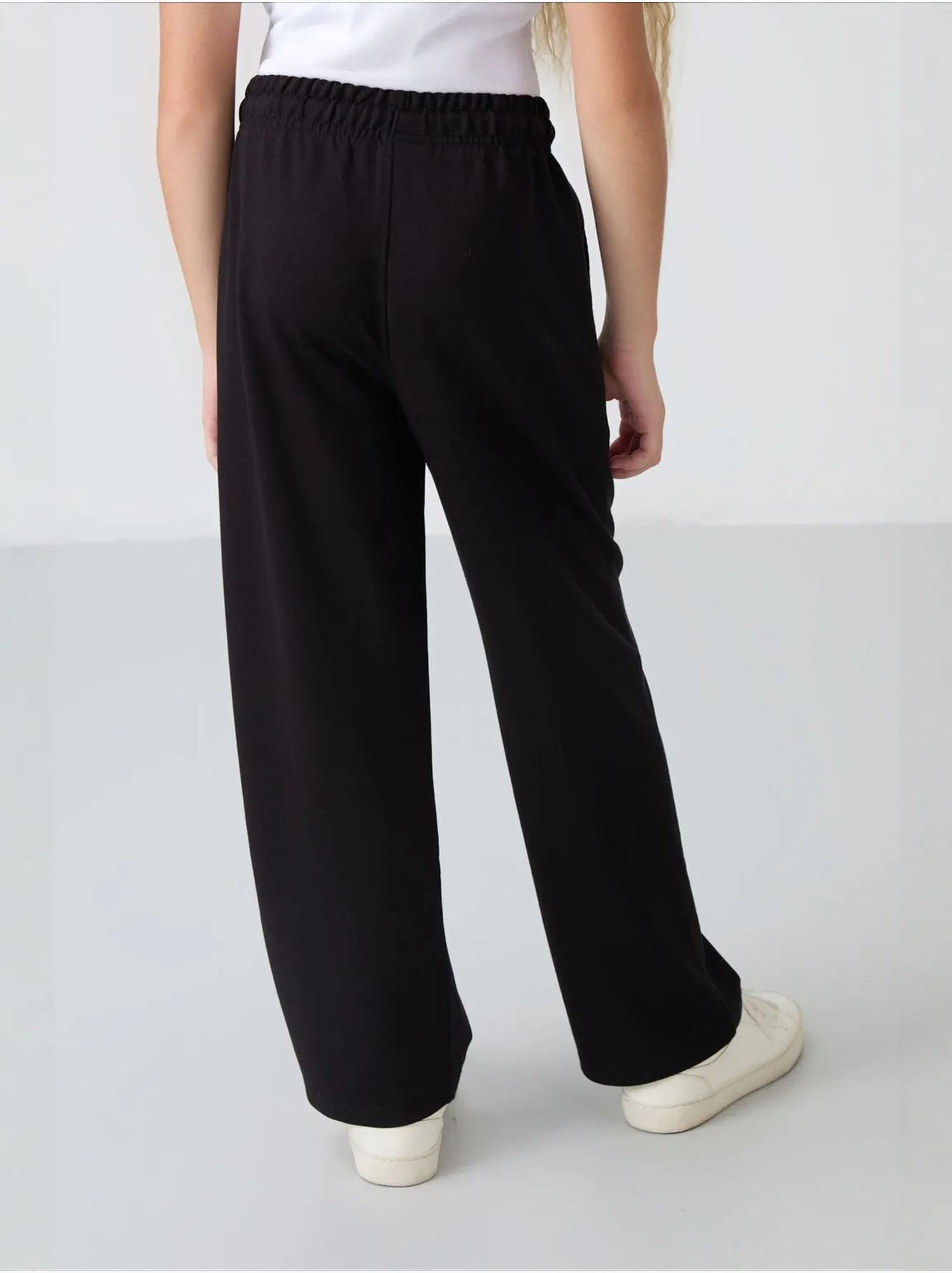 Pantalon unisexe junior en mélange de coton tommy - Noir