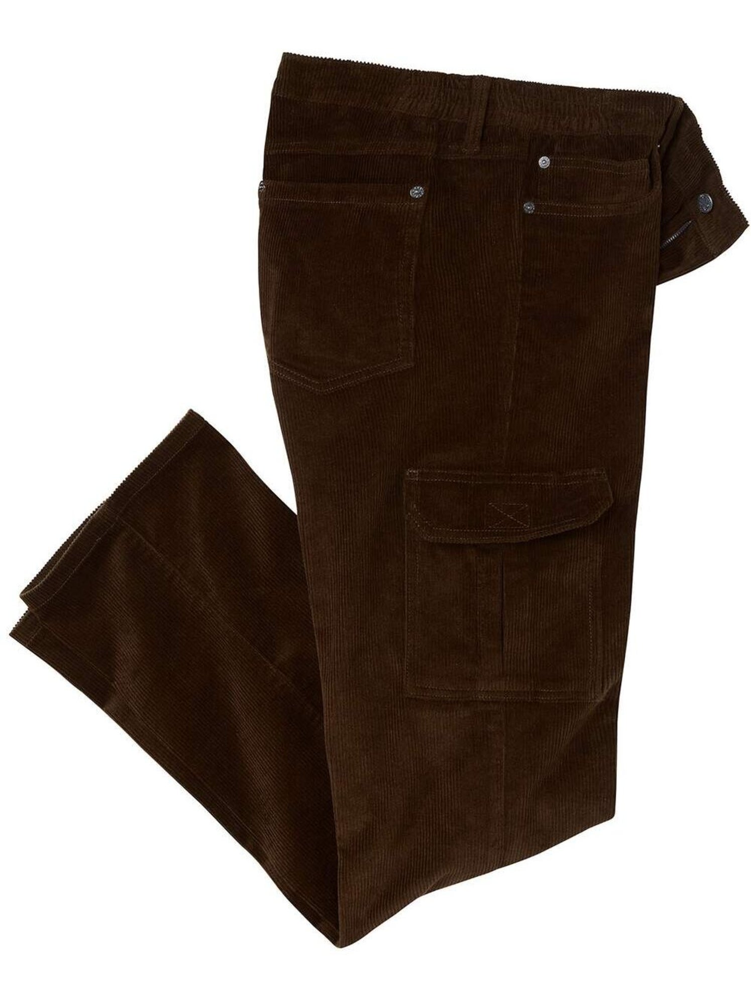 Pantalon velours semi elastiquee cargo  - atlas for men - Marron