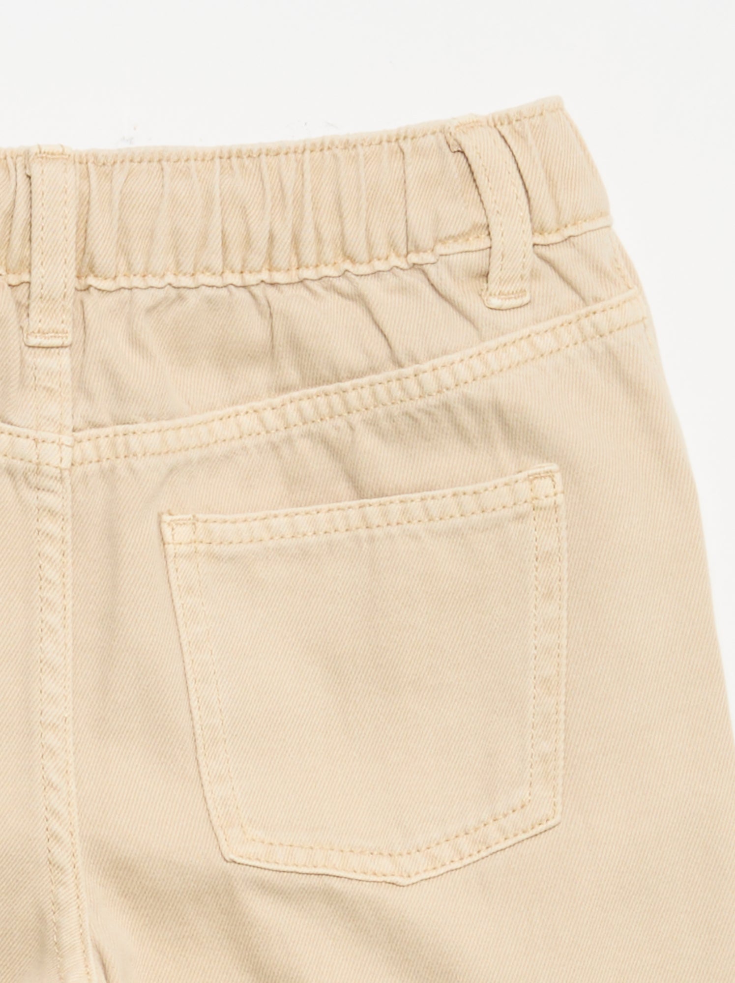 Pantalon wide leg à taille ajustable - Beige