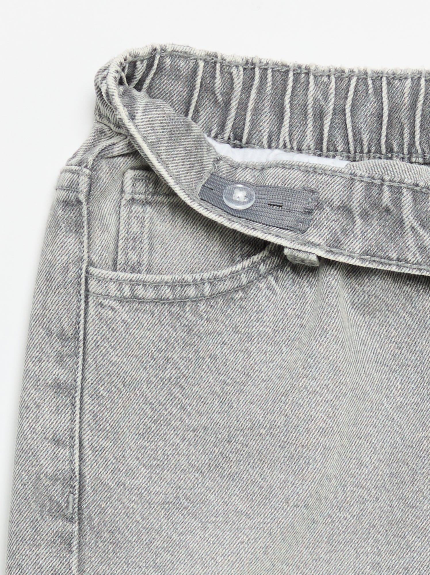 Pantalon wide leg avec broderies - Gris (GJK43_3)