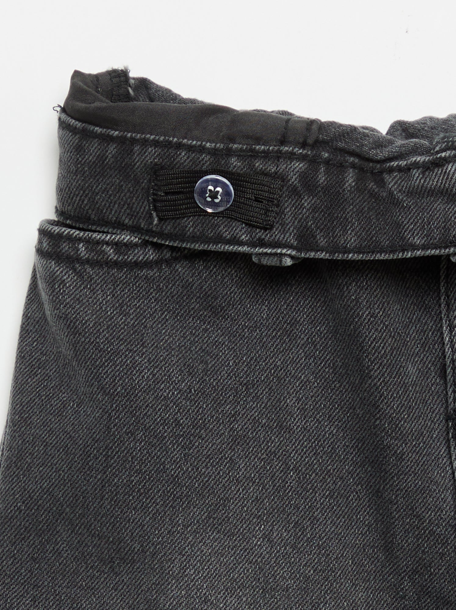 Pantalon wide leg avec broderies - Gris (GJK43_4)