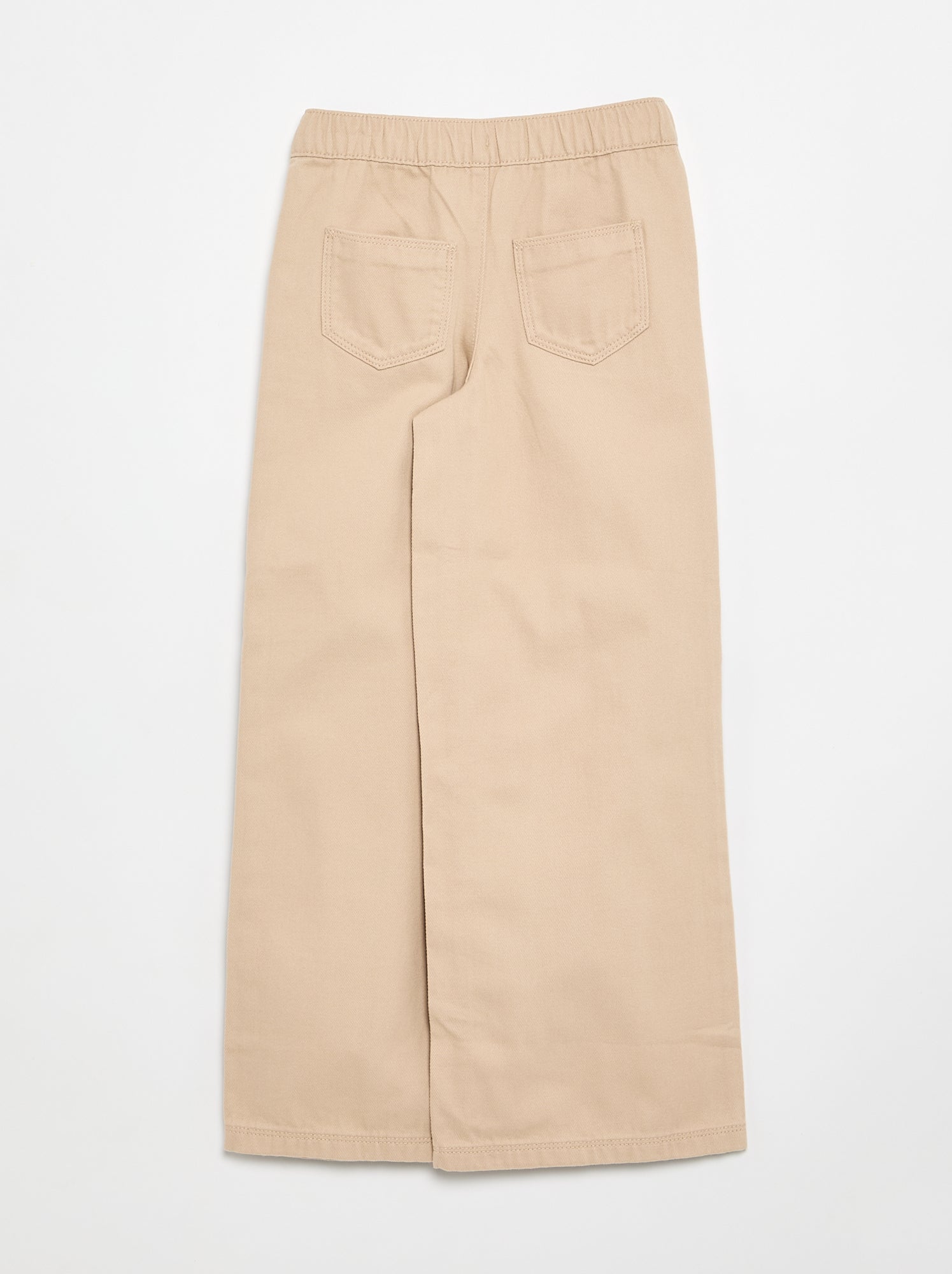 Pantalon wide leg - coupe ajustée - Beige