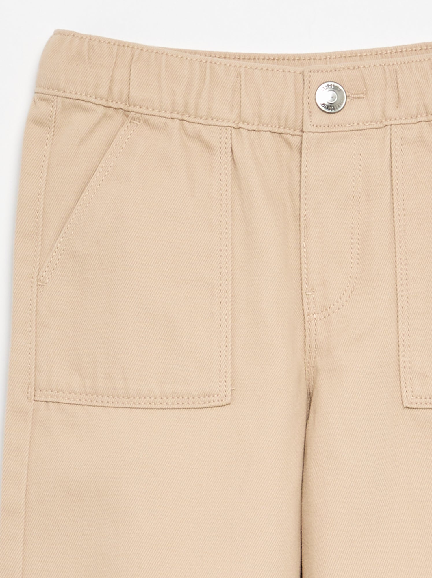 Pantalon wide leg - coupe ajustée - Beige
