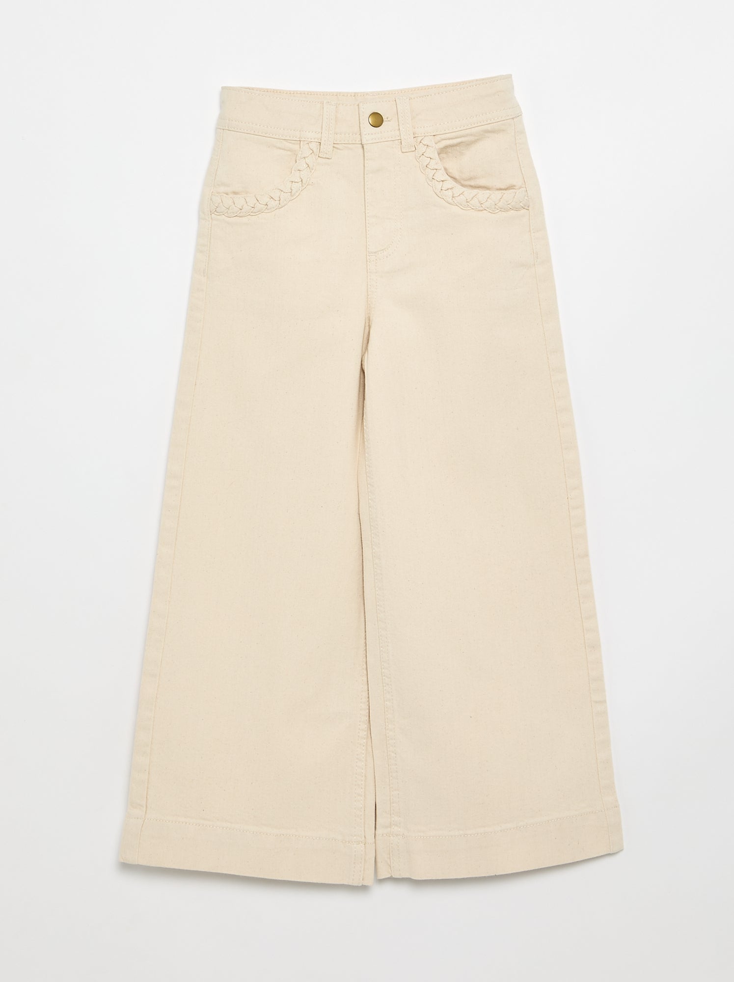 Pantalon wide leg fit / coupe large - Blanc