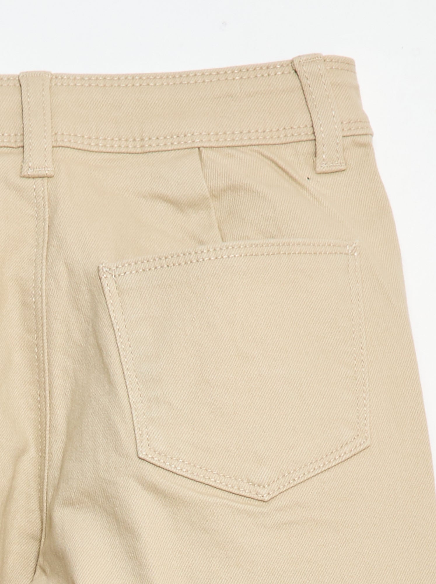 Pantalon wide leg sans poches devant - Beige