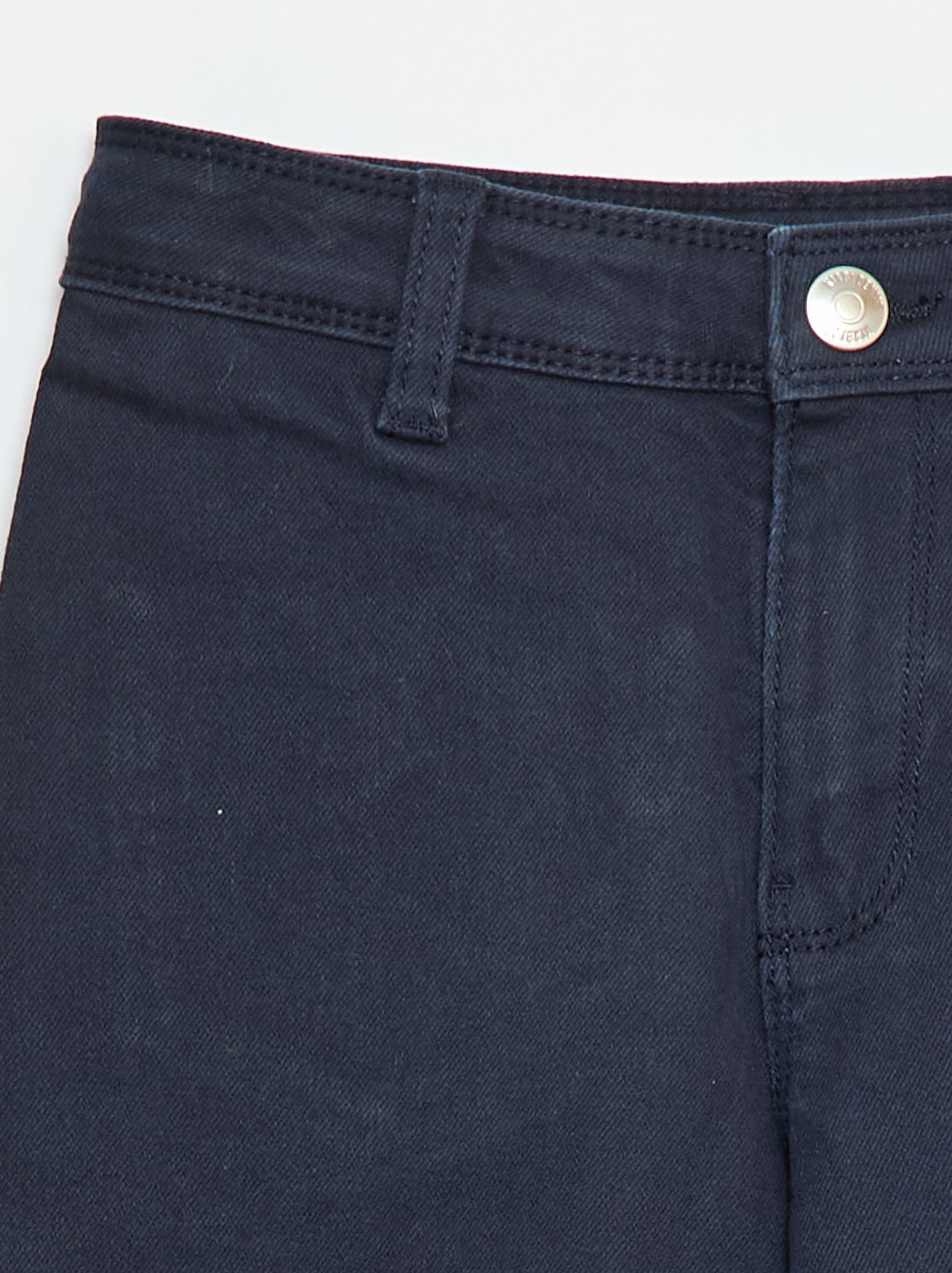 Pantalon wide leg sans poches devant - Bleu
