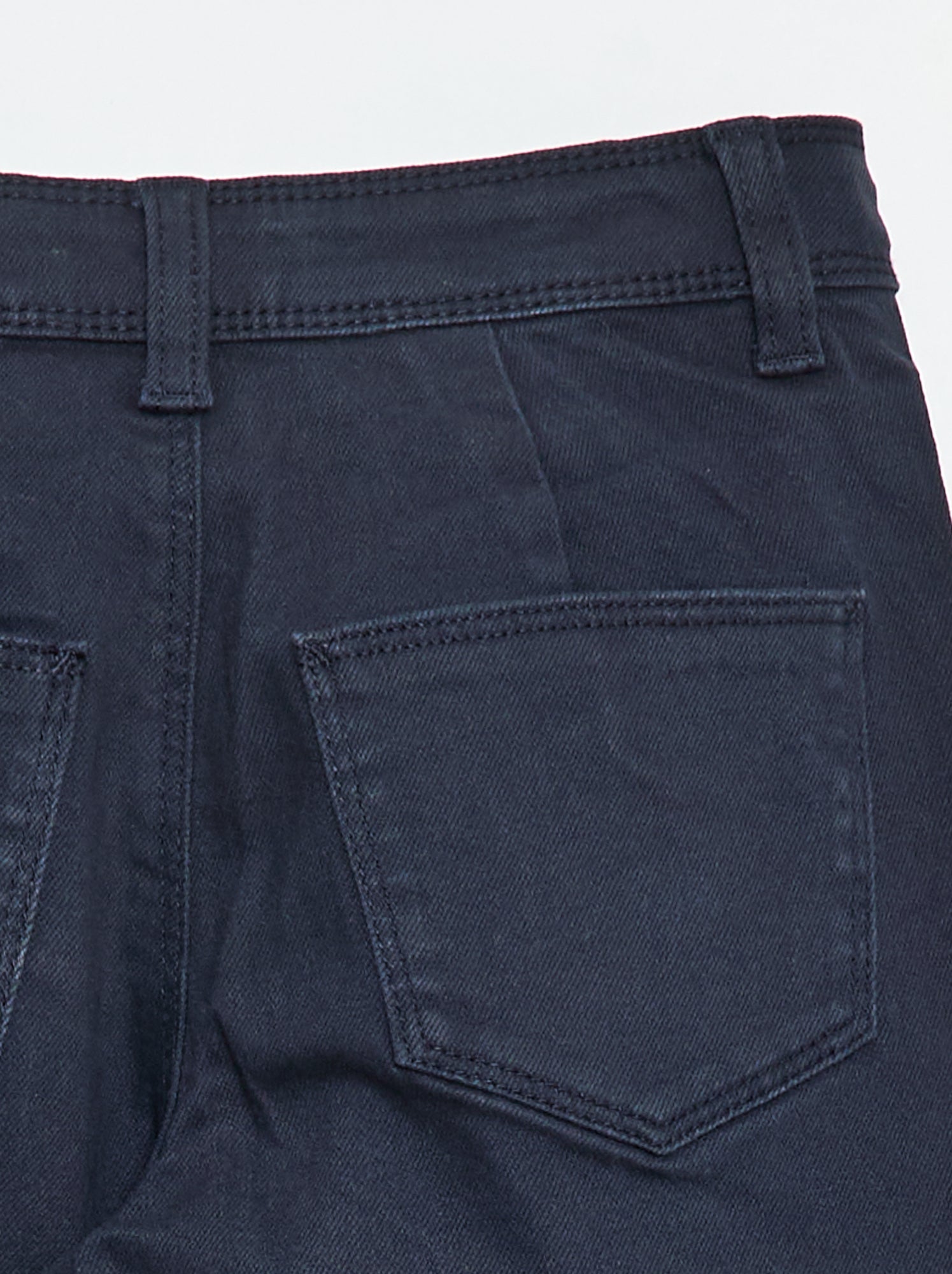 Pantalon wide leg sans poches devant - Bleu