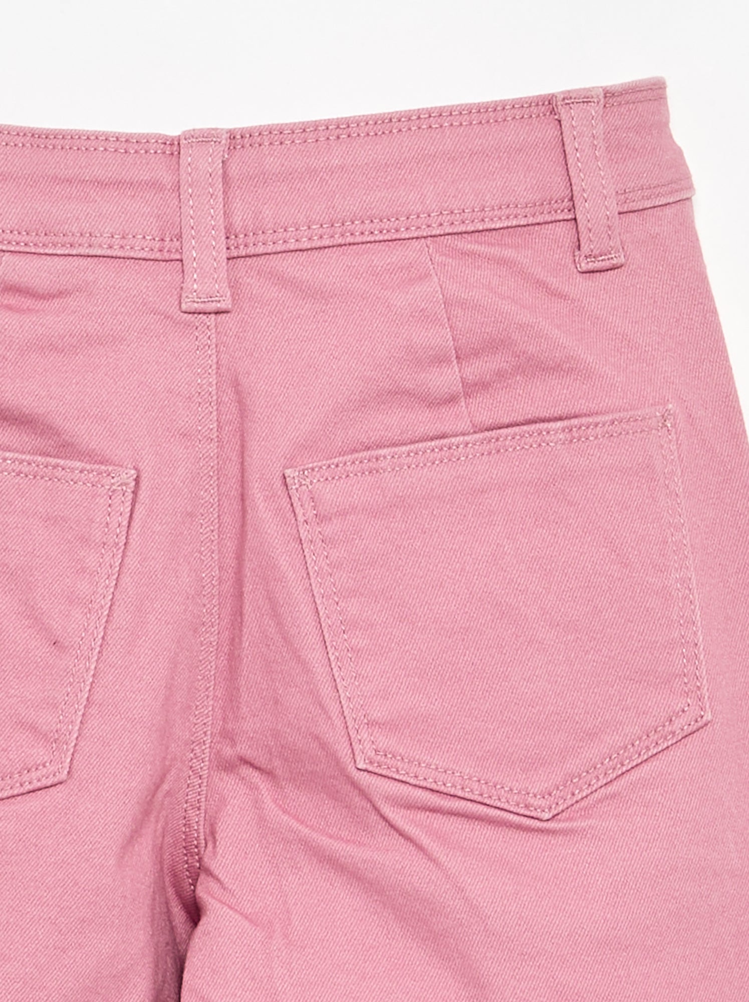 Pantalon wide leg sans poches devant - Rose
