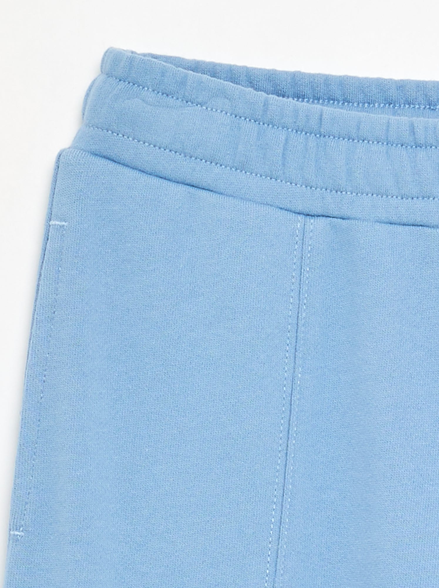 Pantalon wide leg uni - Bleu