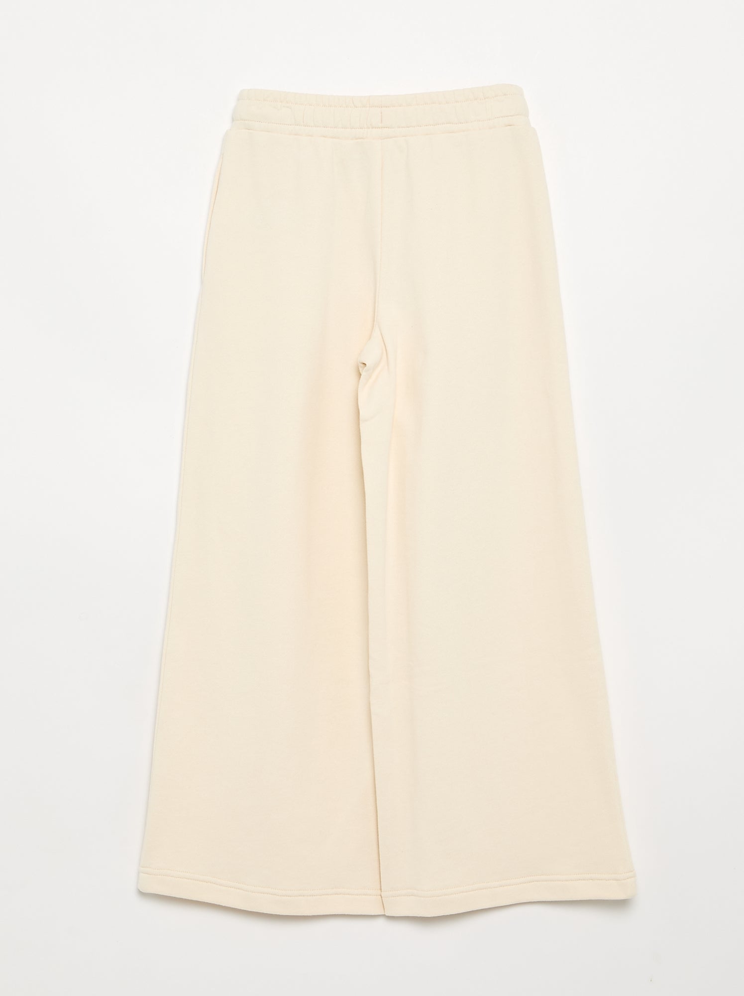 Pantalon wide leg uni - Ecru