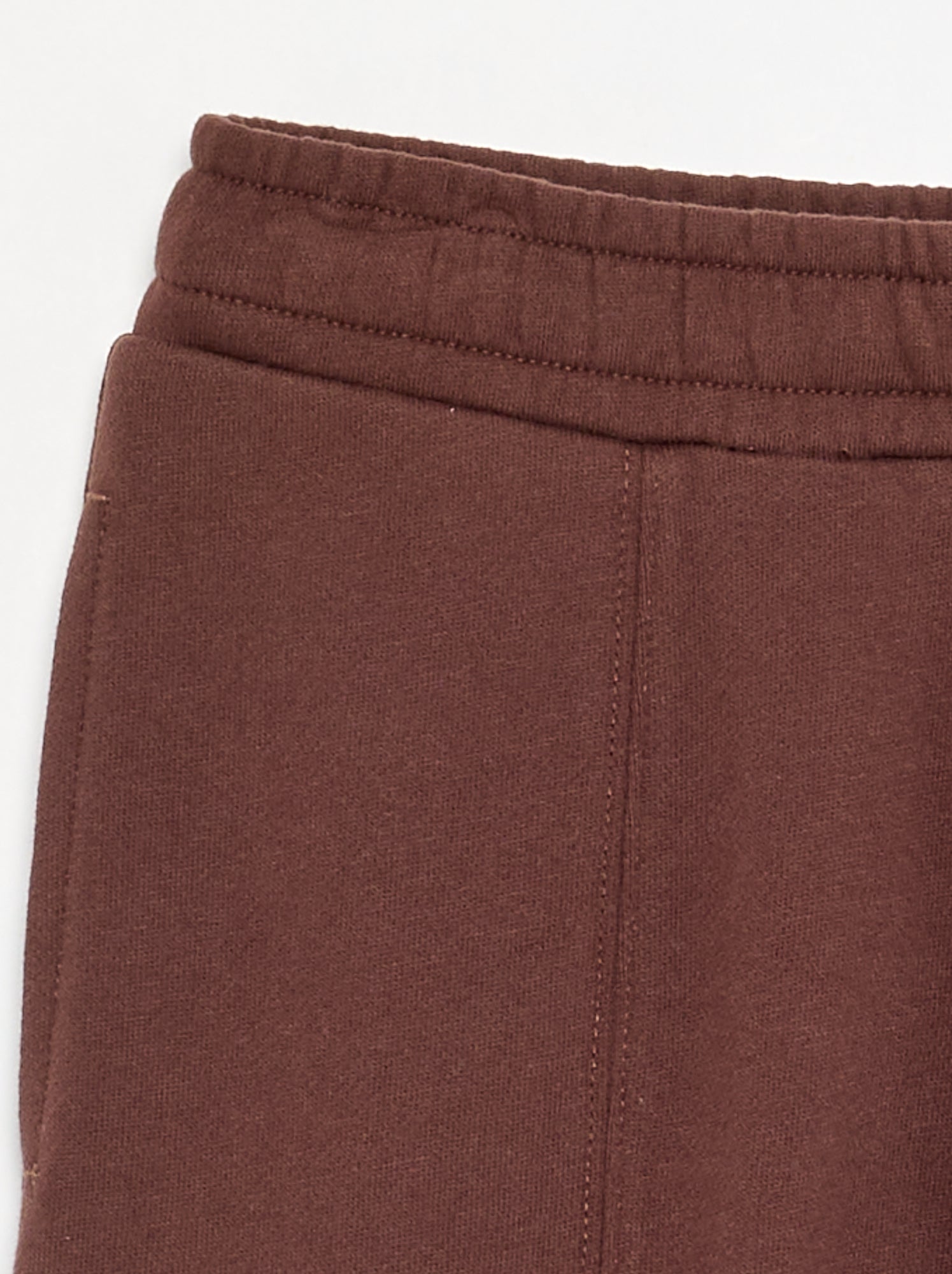 Pantalon wide leg uni - Marron