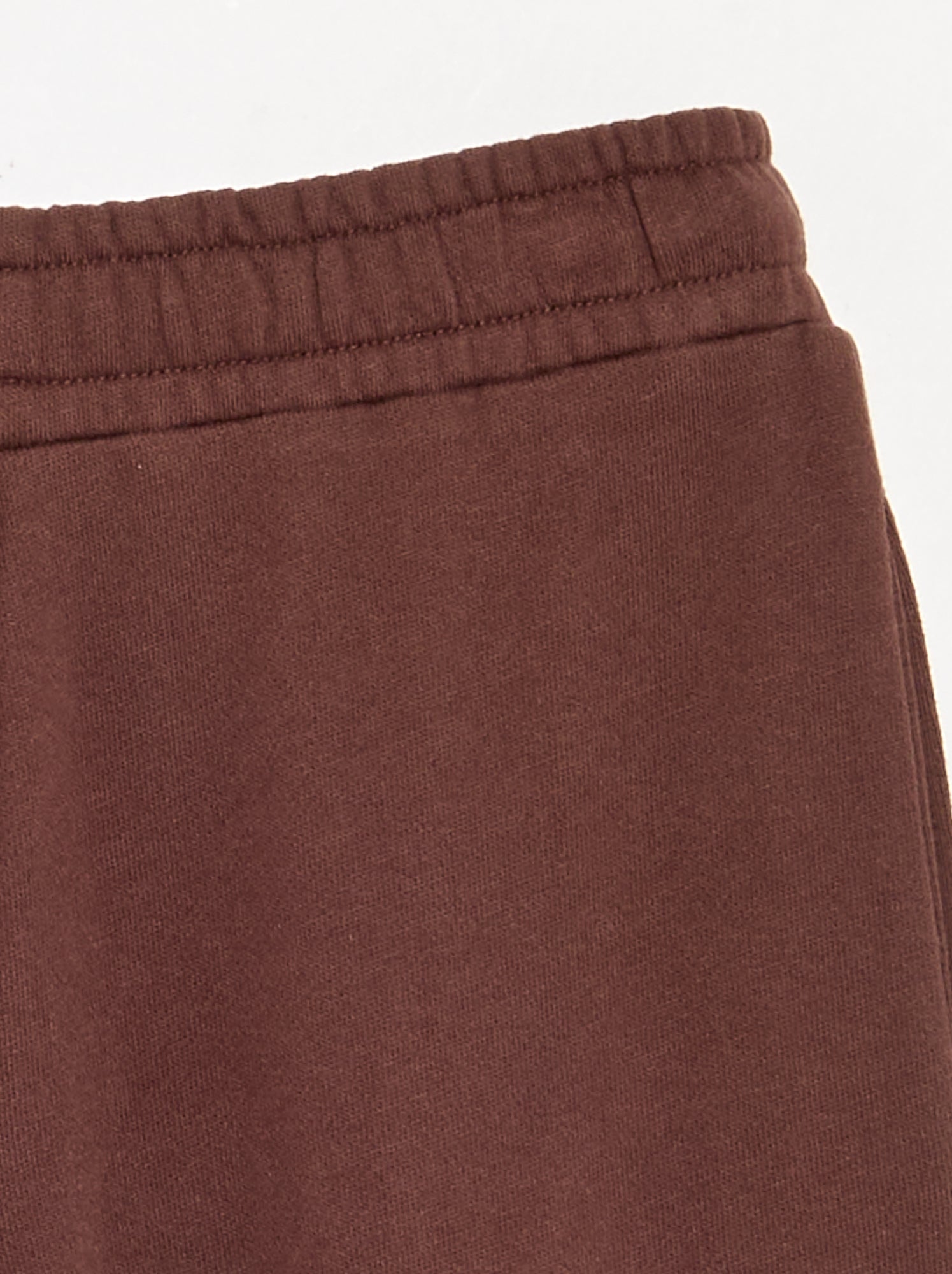 Pantalon wide leg uni - Marron