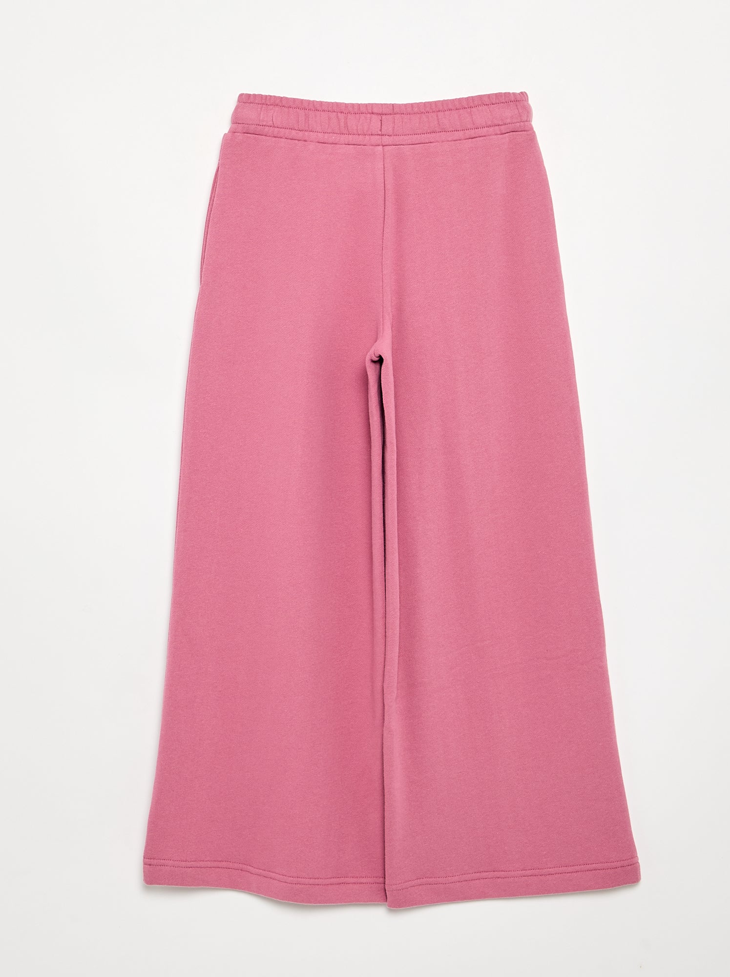 Pantalon wide leg uni - Rose