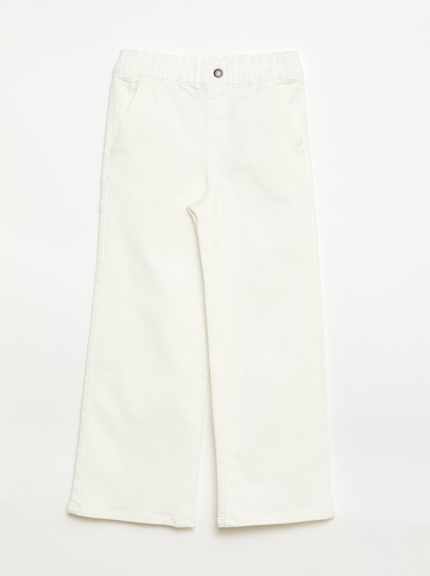 Pantalon wide legs - collection facile à enfiler - Blanc