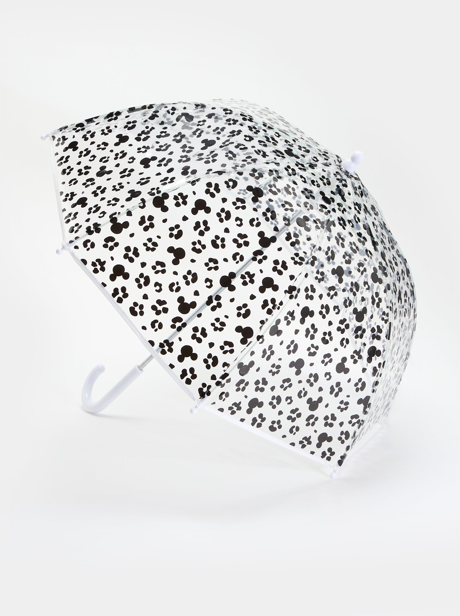 Parapluie motifs 'Mickey' effet léopard - Blanc