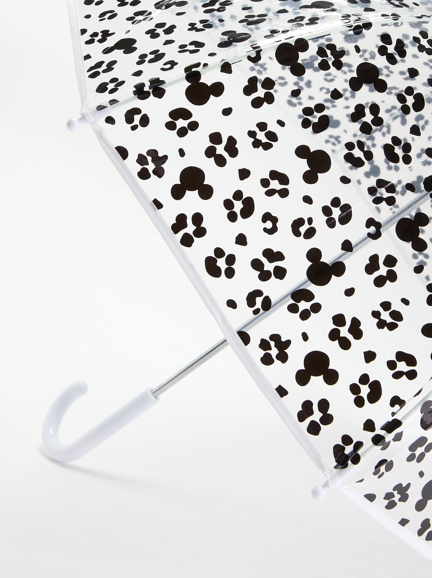 Parapluie motifs 'Mickey' effet léopard - Blanc
