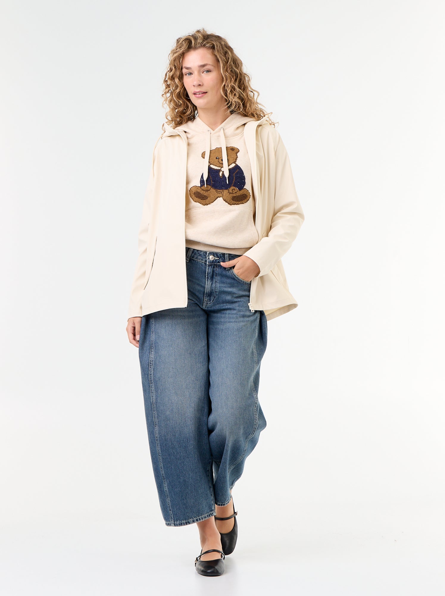 Parka à capuche déperlant - Beige (FWT15_2)