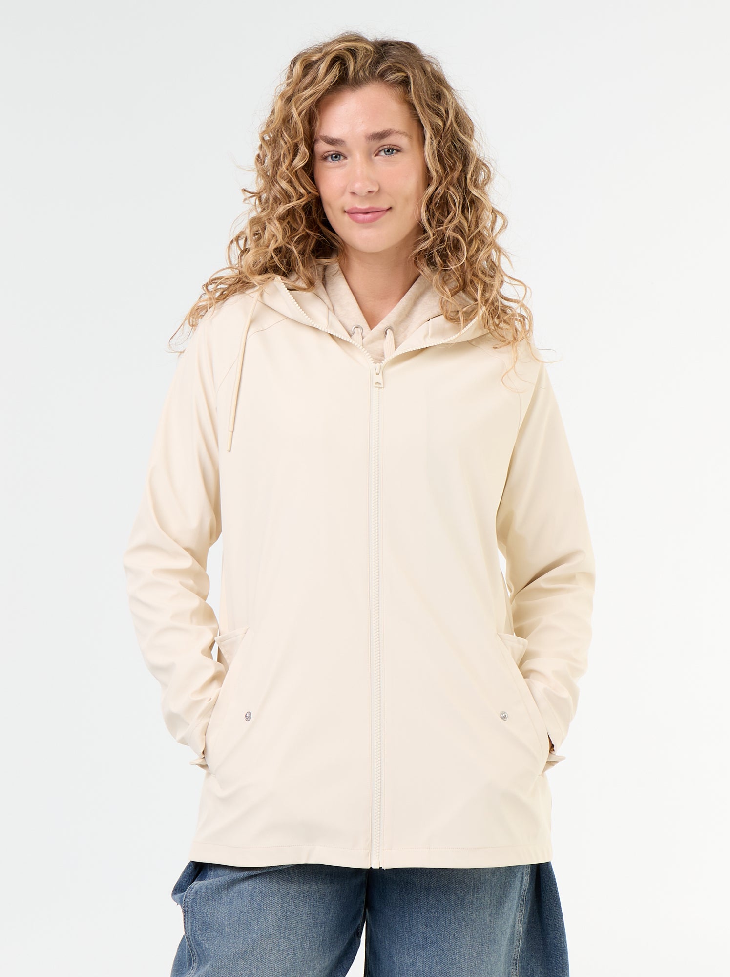 Parka à capuche déperlant - Beige (FWT15_2)