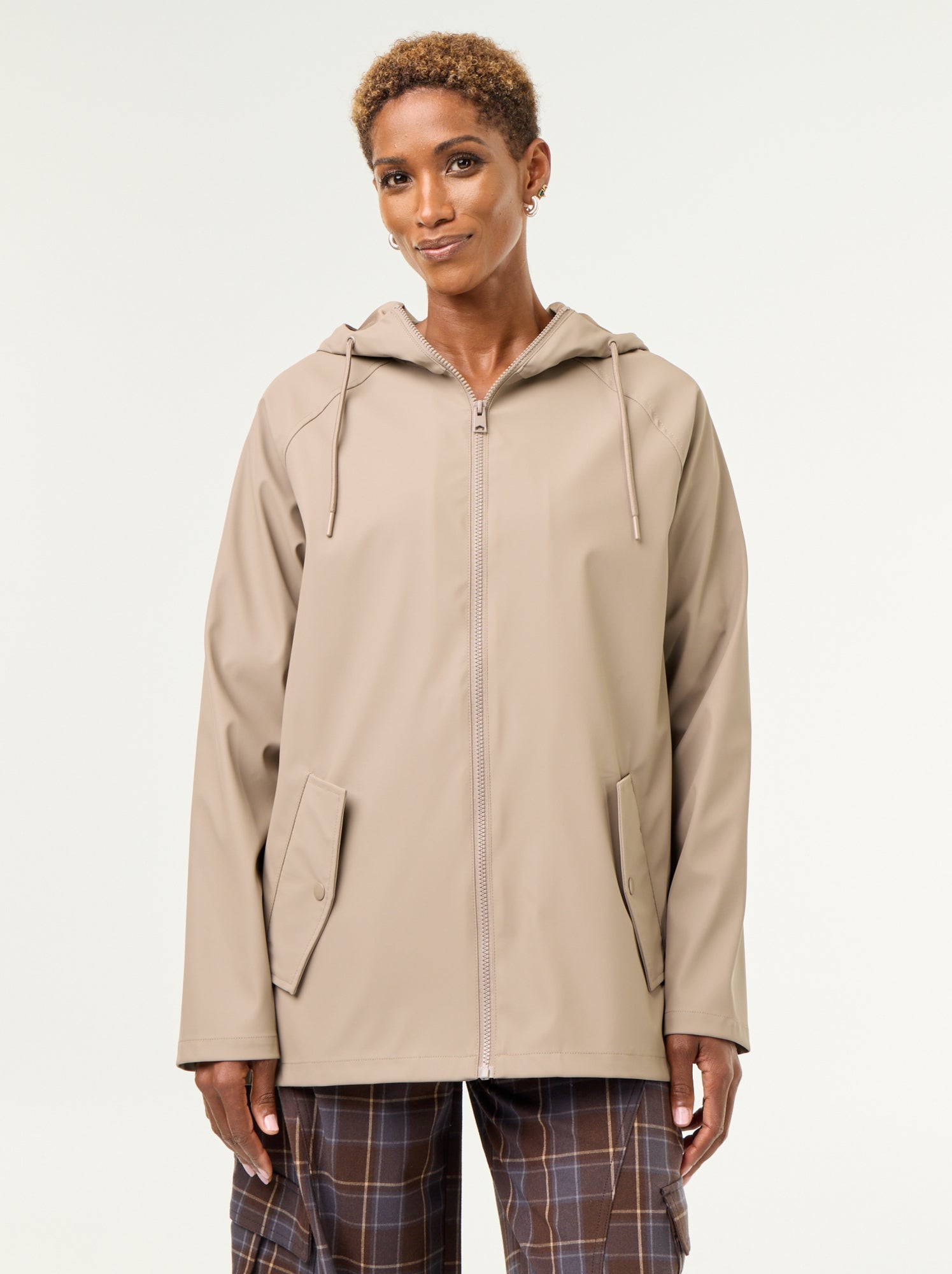 Parka à capuche déperlant - Beige (FWT15_3)