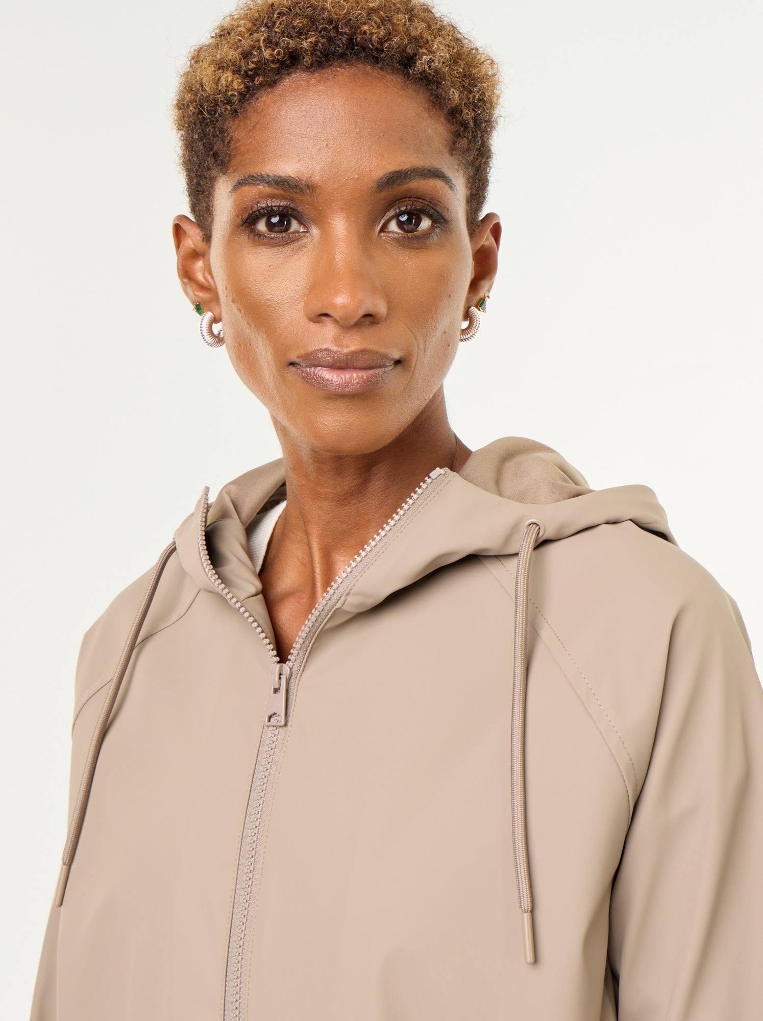Parka à capuche déperlant - Beige (FWT15_3)