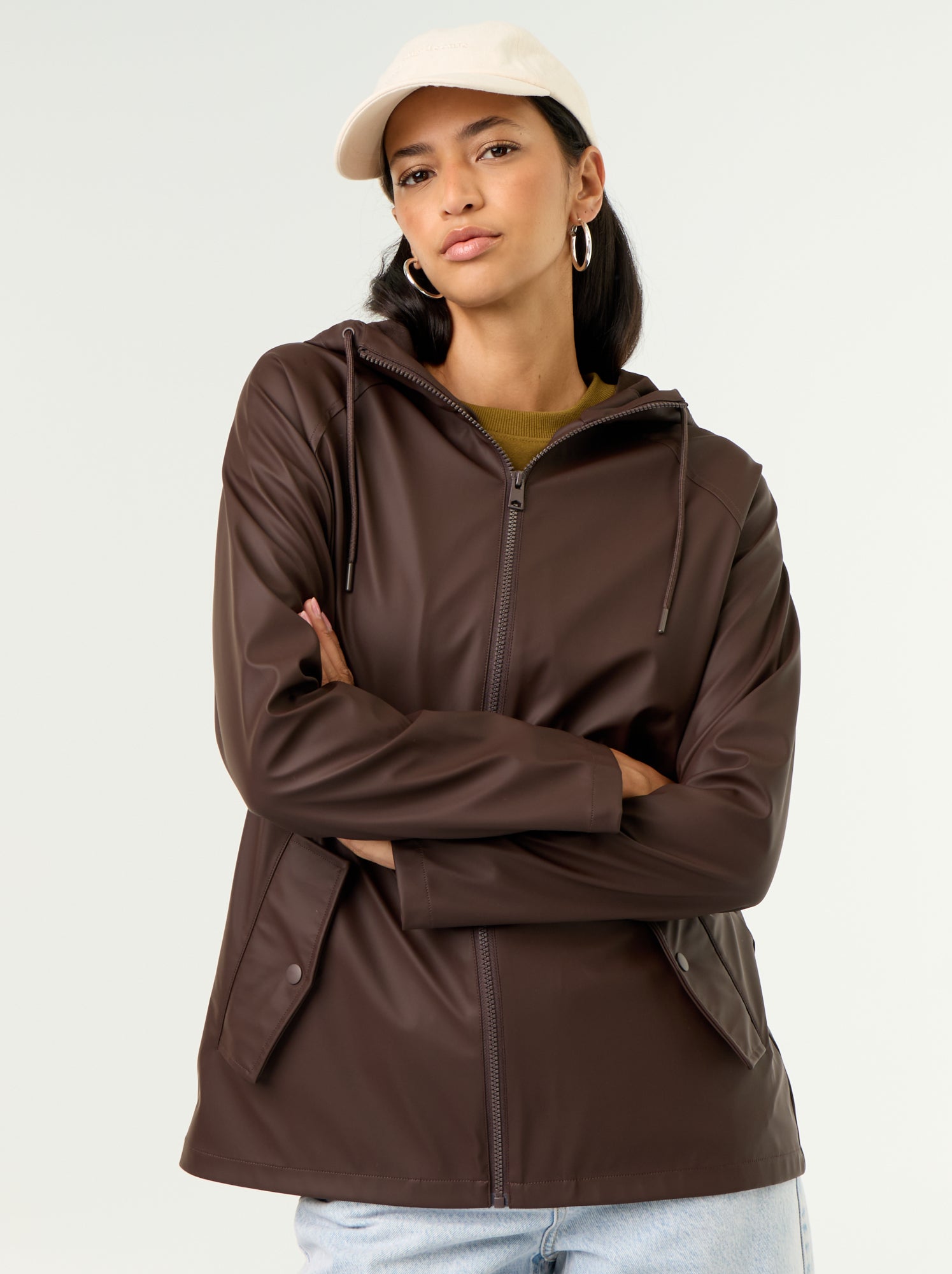 Parka à capuche déperlant - Marron
