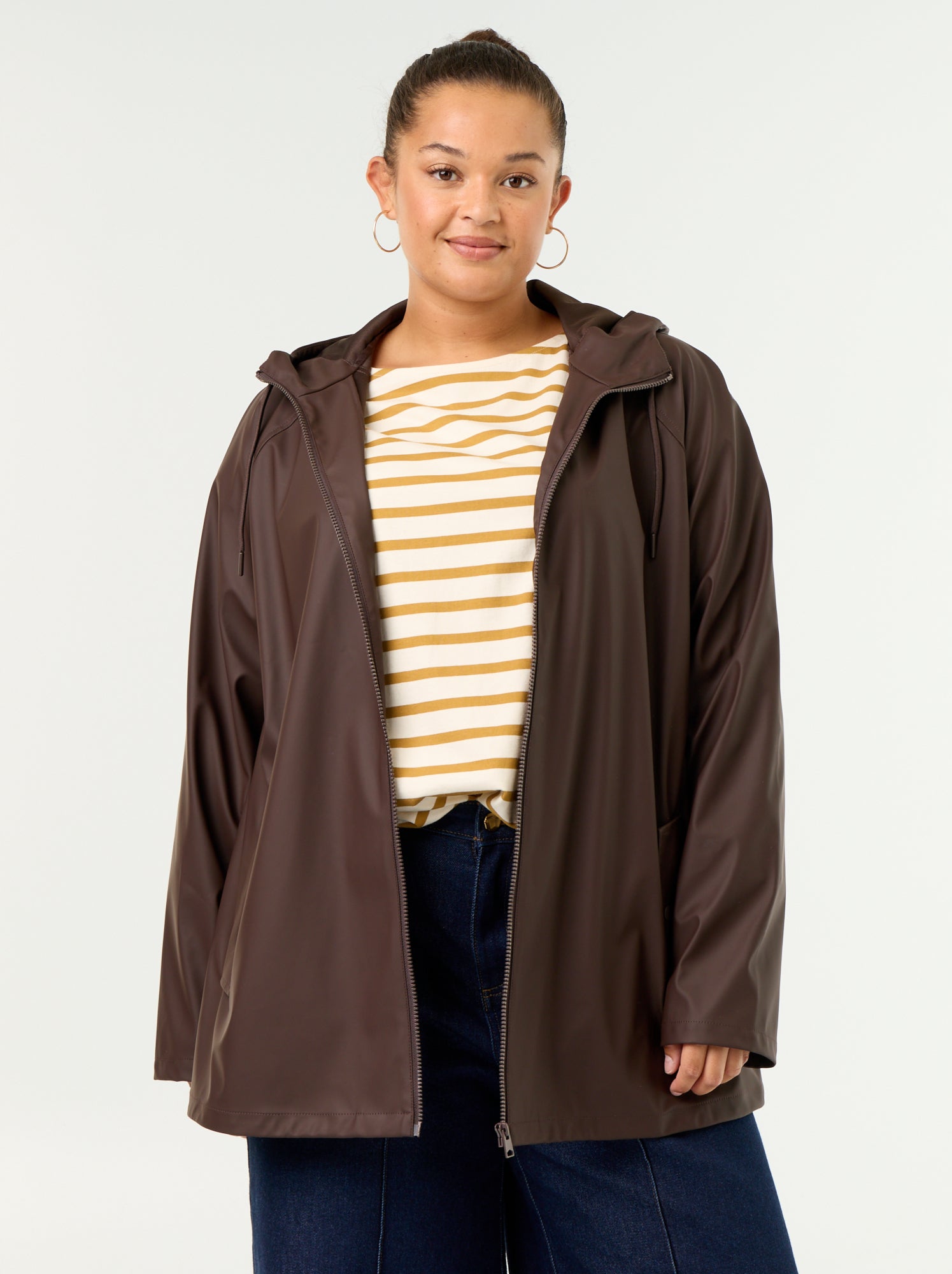 Parka à capuche déperlant - Marron