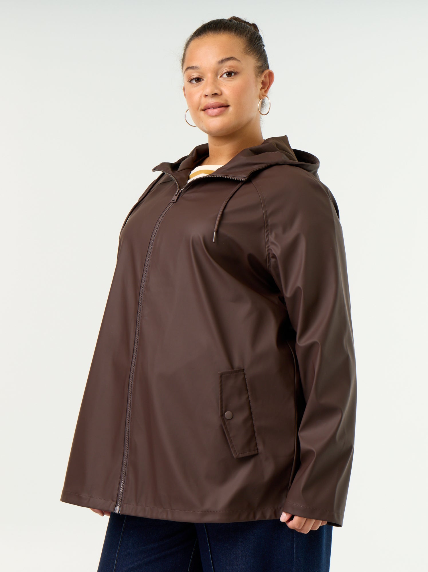 Parka à capuche déperlant - Marron