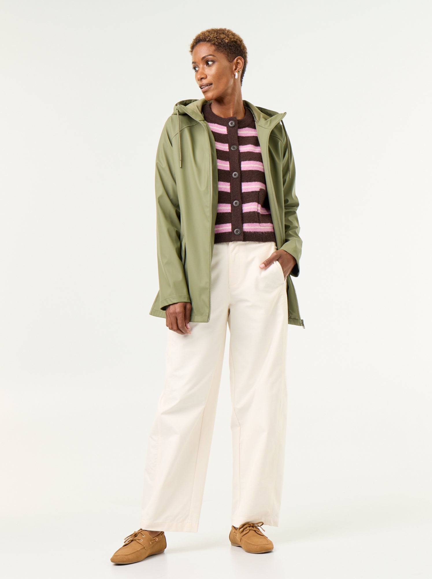 Parka à capuche déperlant - Vert