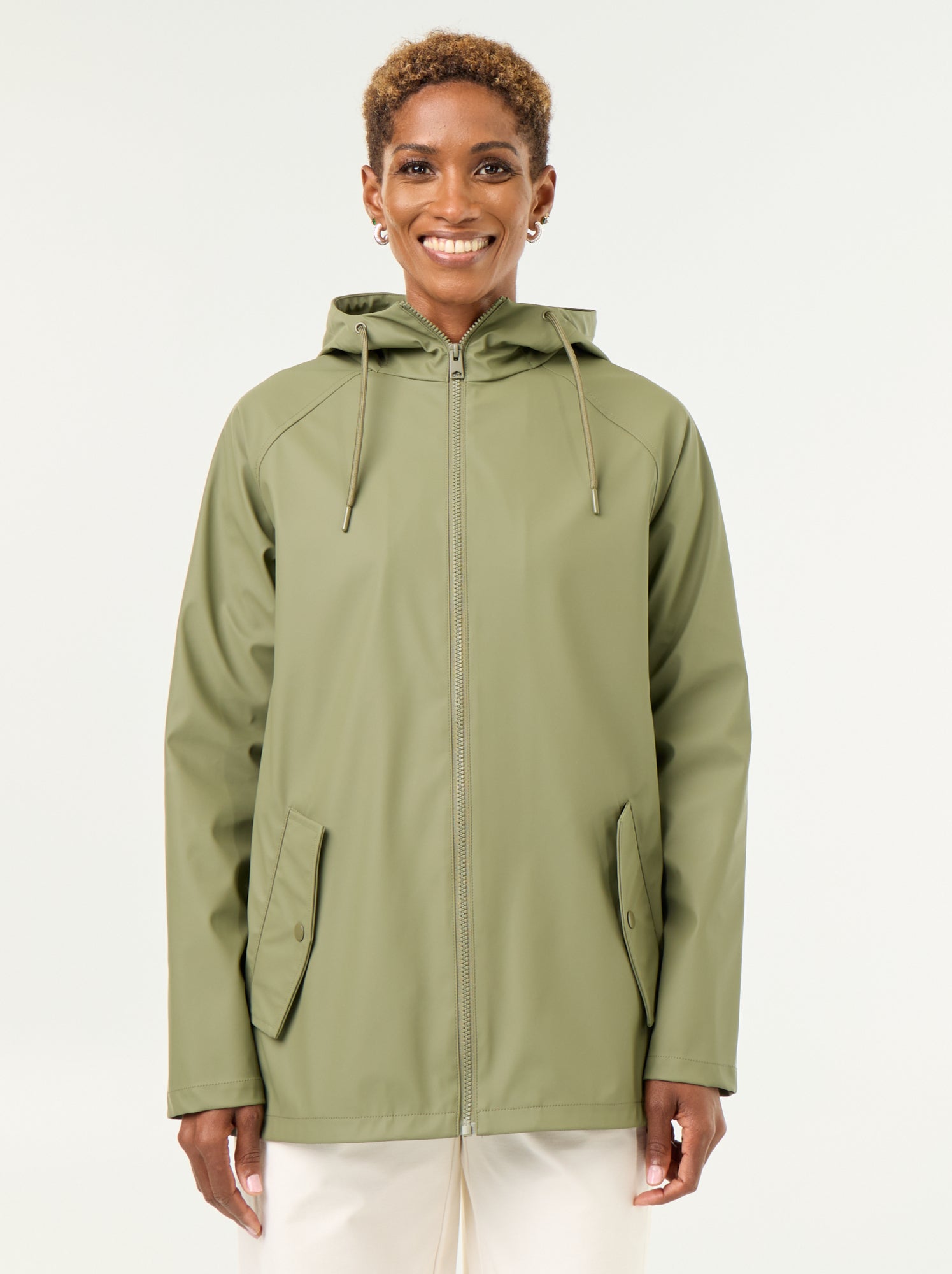 Parka à capuche déperlant - Vert