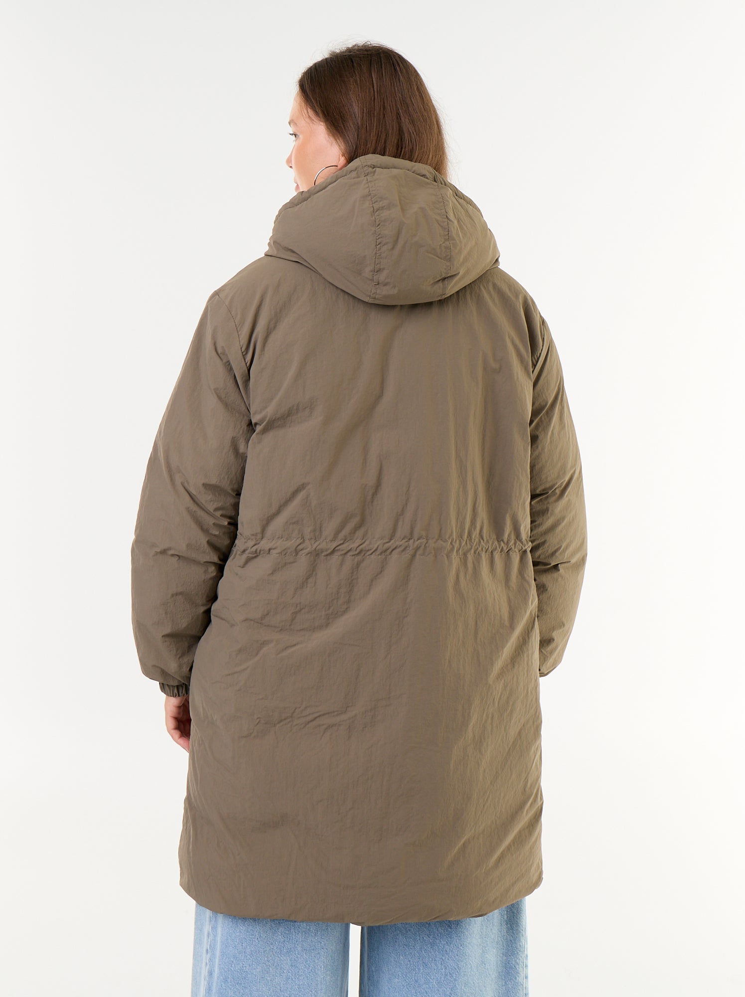 Parka à capuche unie - Vert