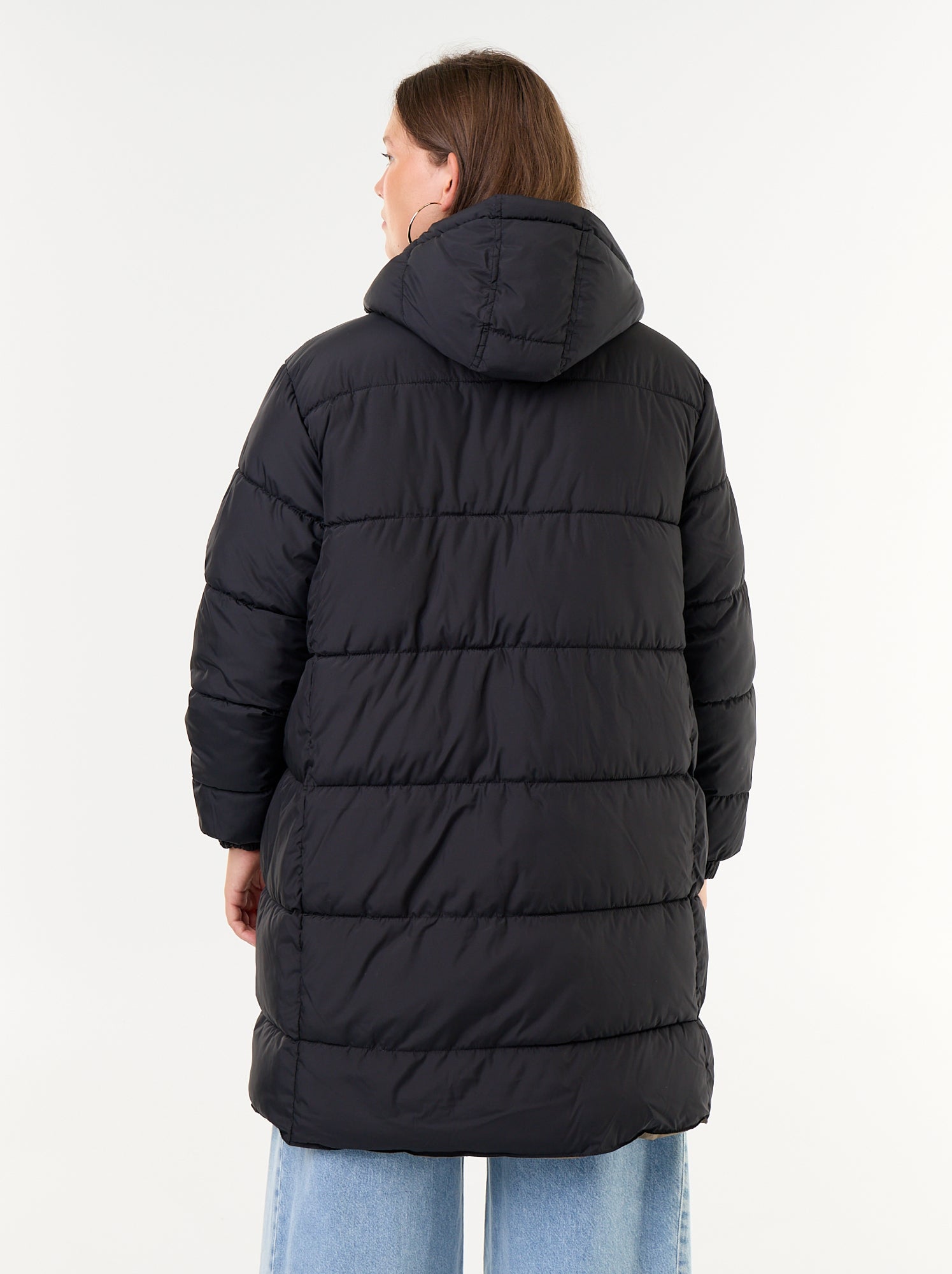Parka à capuche unie - Vert