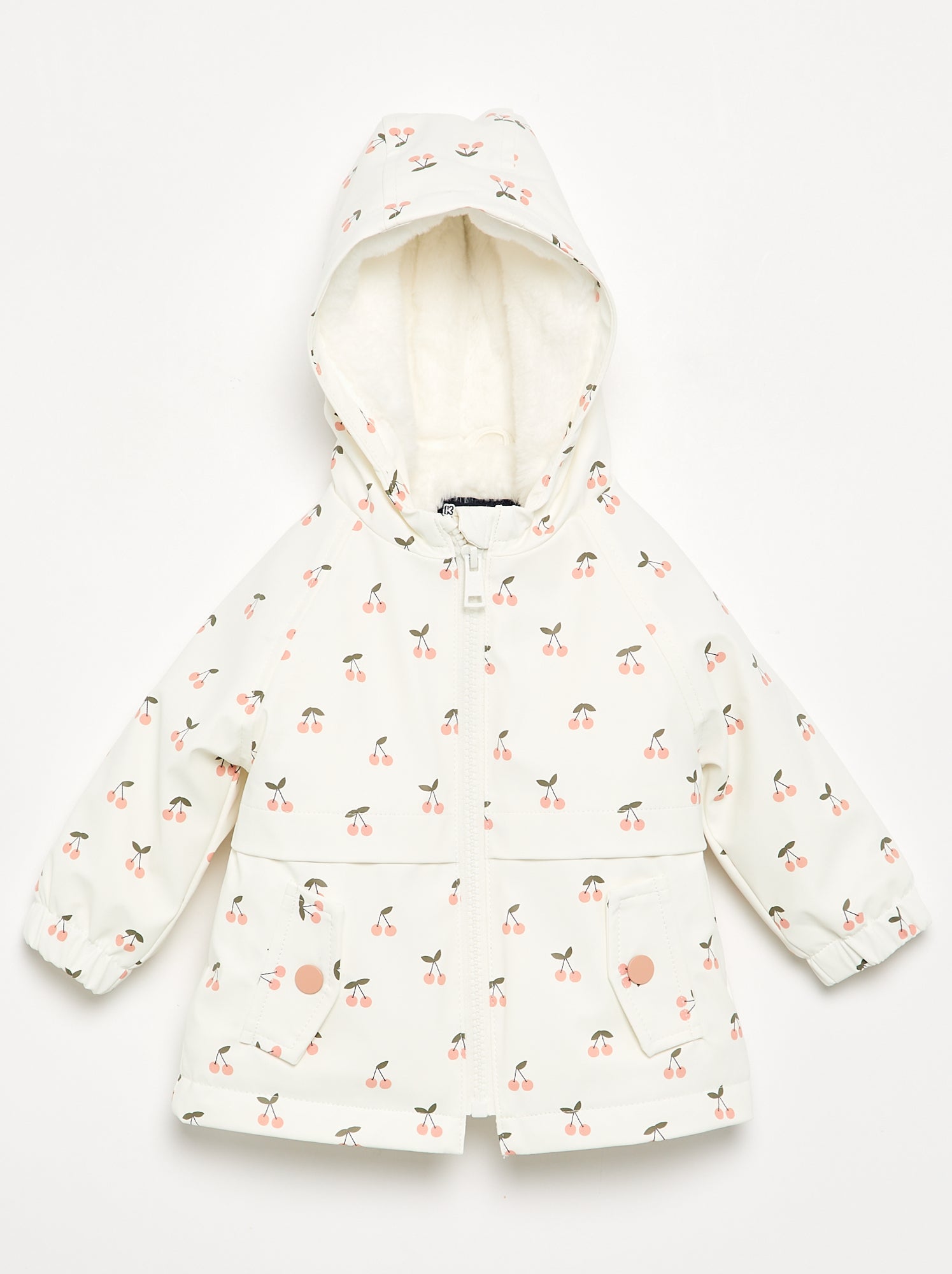 Parka déperlante à capuche - Blanc