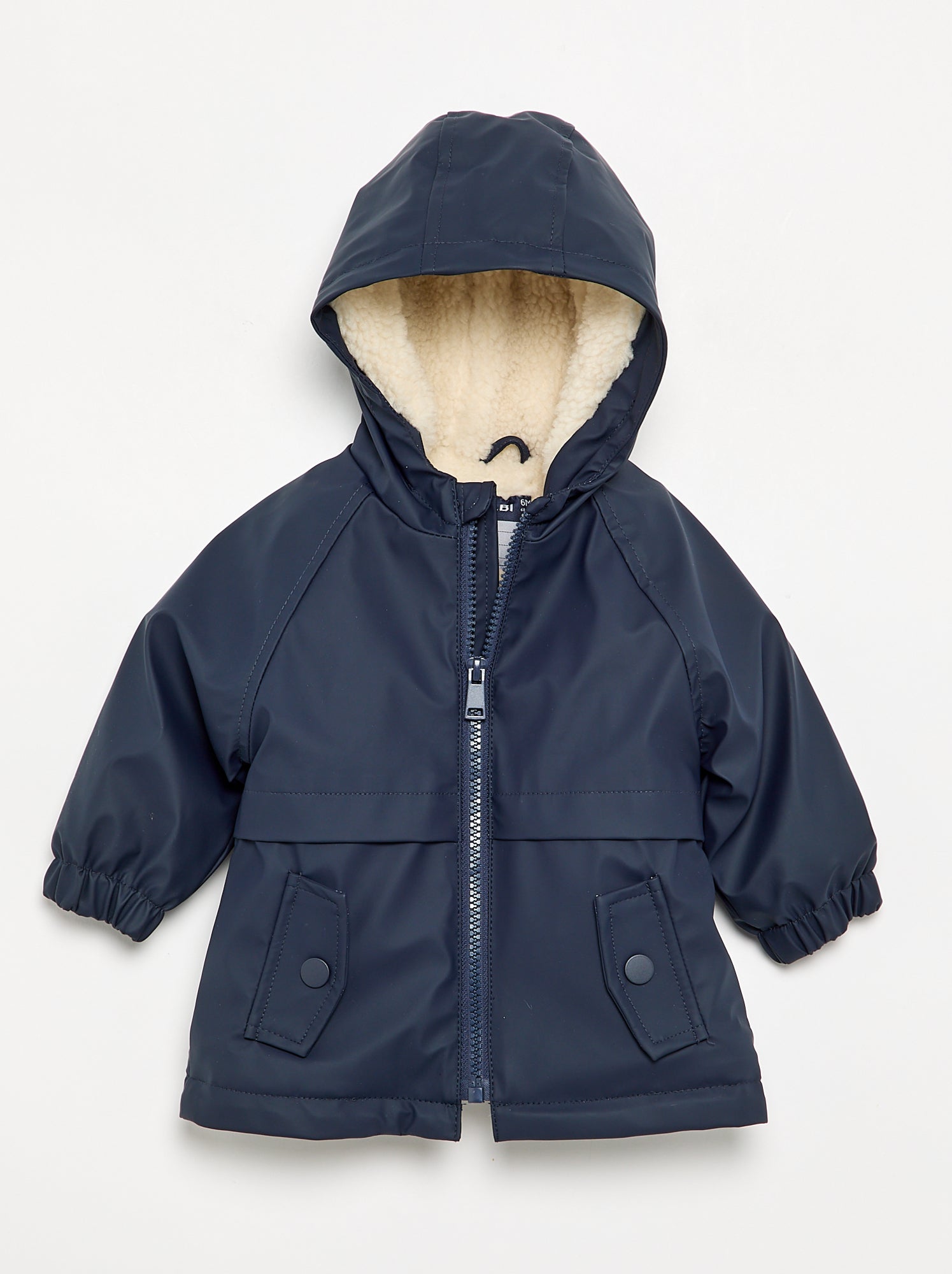 Parka doublée à capuche - Bleu