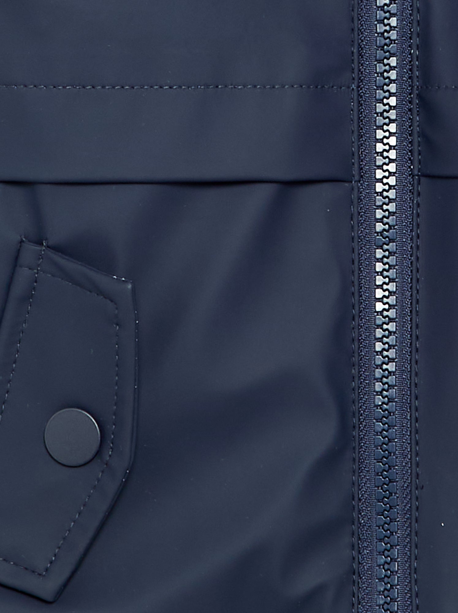 Parka doublée à capuche - Bleu