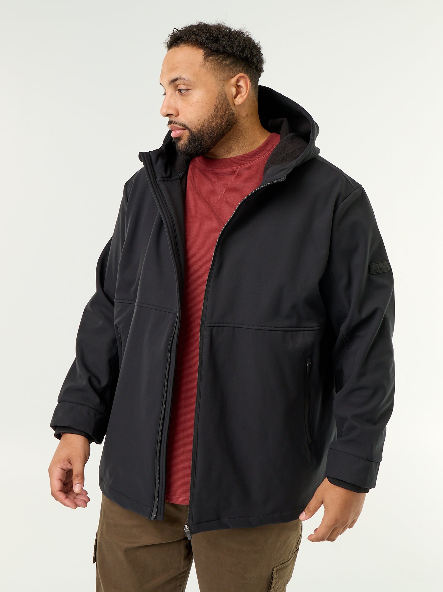 Parka doublée à capuche - Noir
