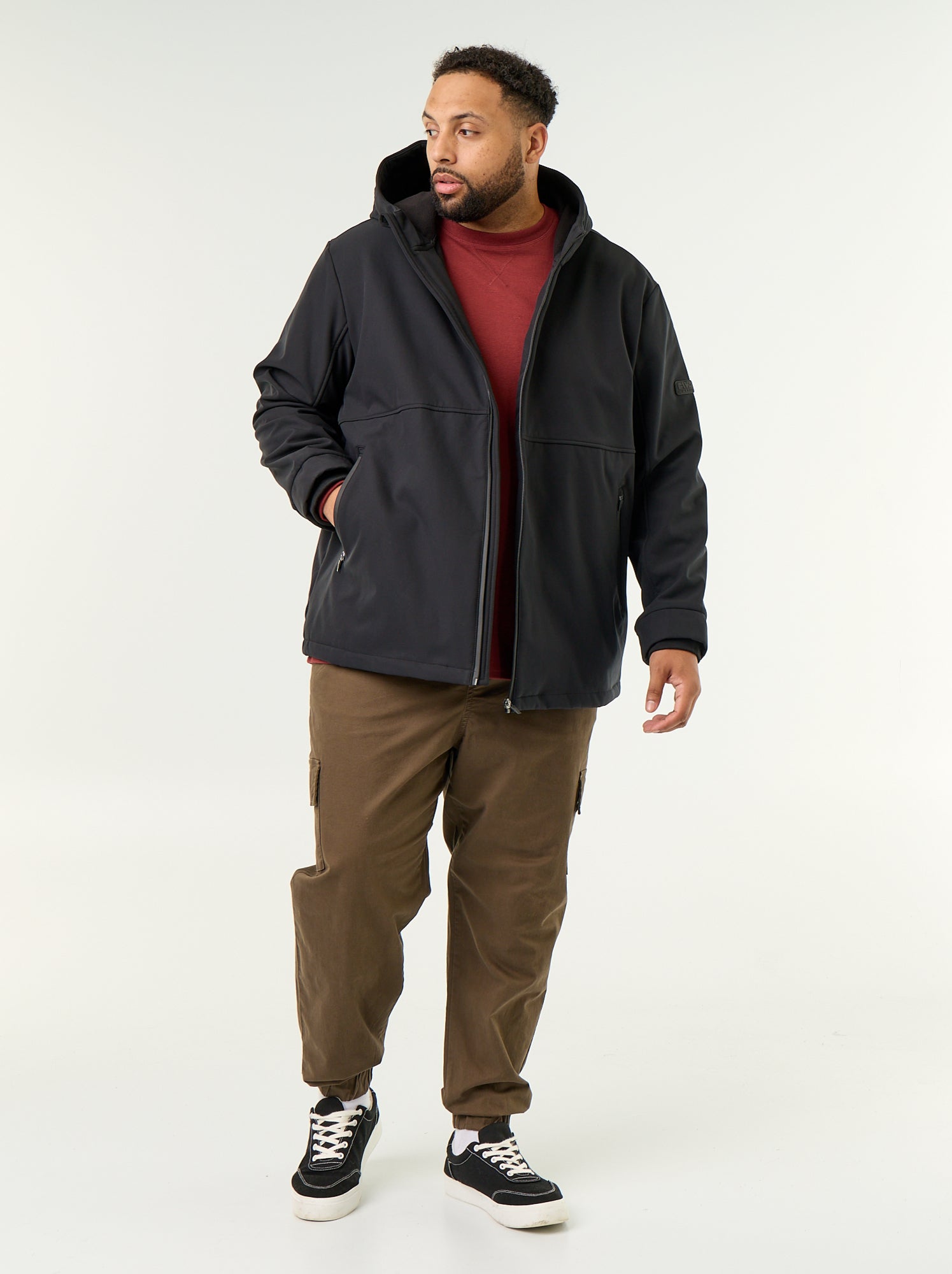 Parka doublée à capuche - Noir