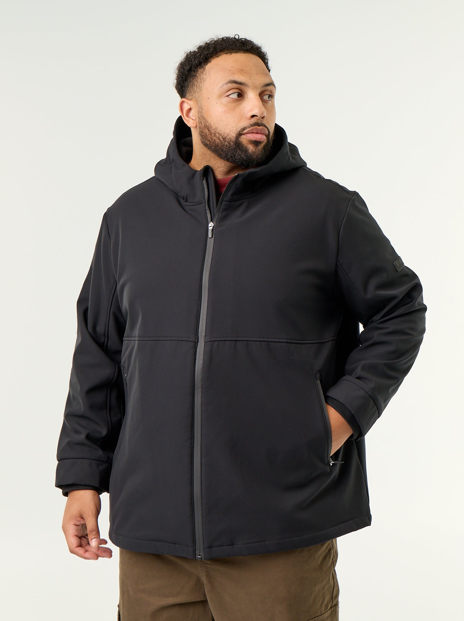 Parka doublée à capuche - Noir